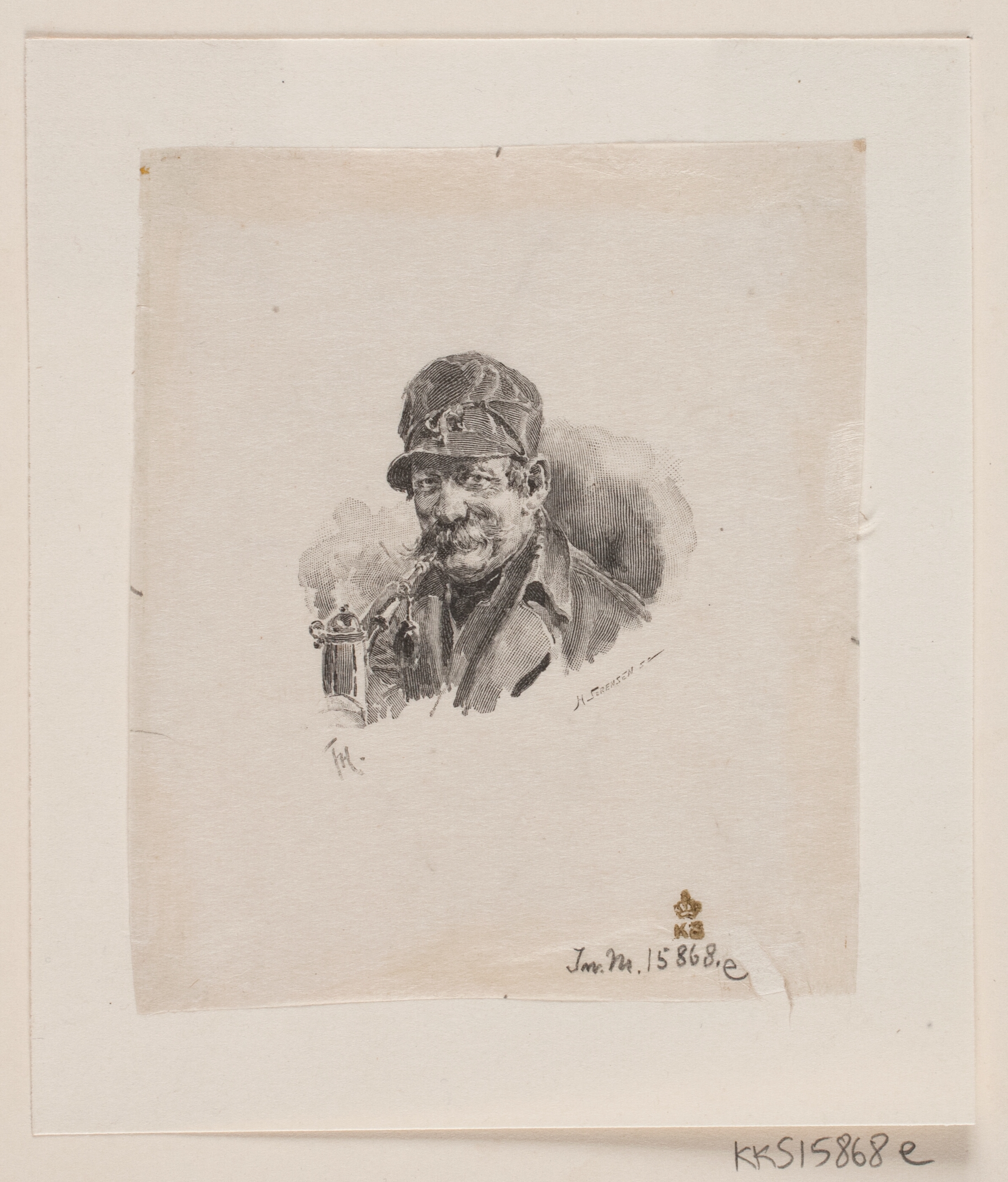 Prøvetryk til illustration til P. M. Møller: "En dansk students eventyr"