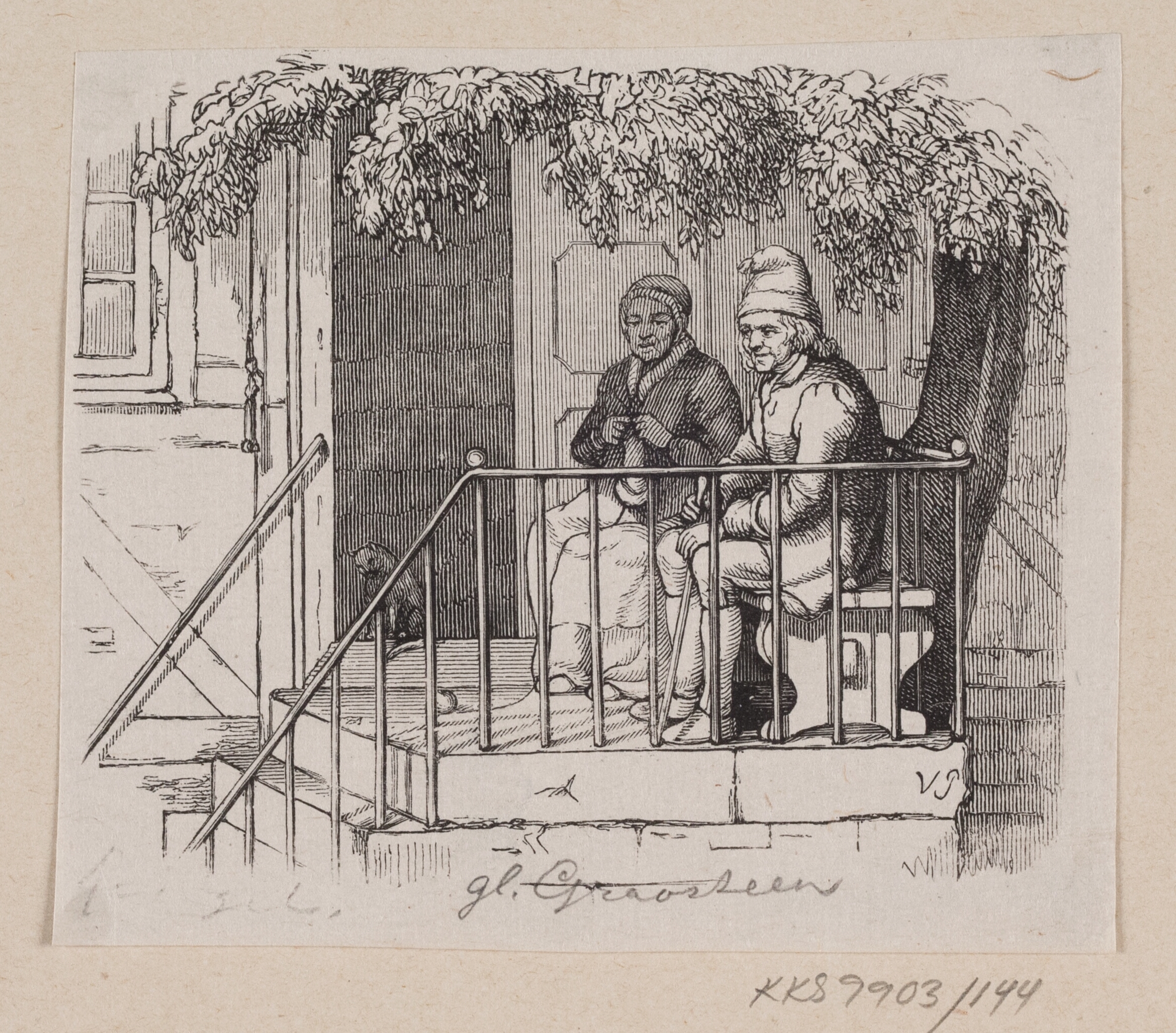 Illustration til "Den Gamle Gravsteen" i H.C. Andersen, "Eventyr og Historier", Bind 2