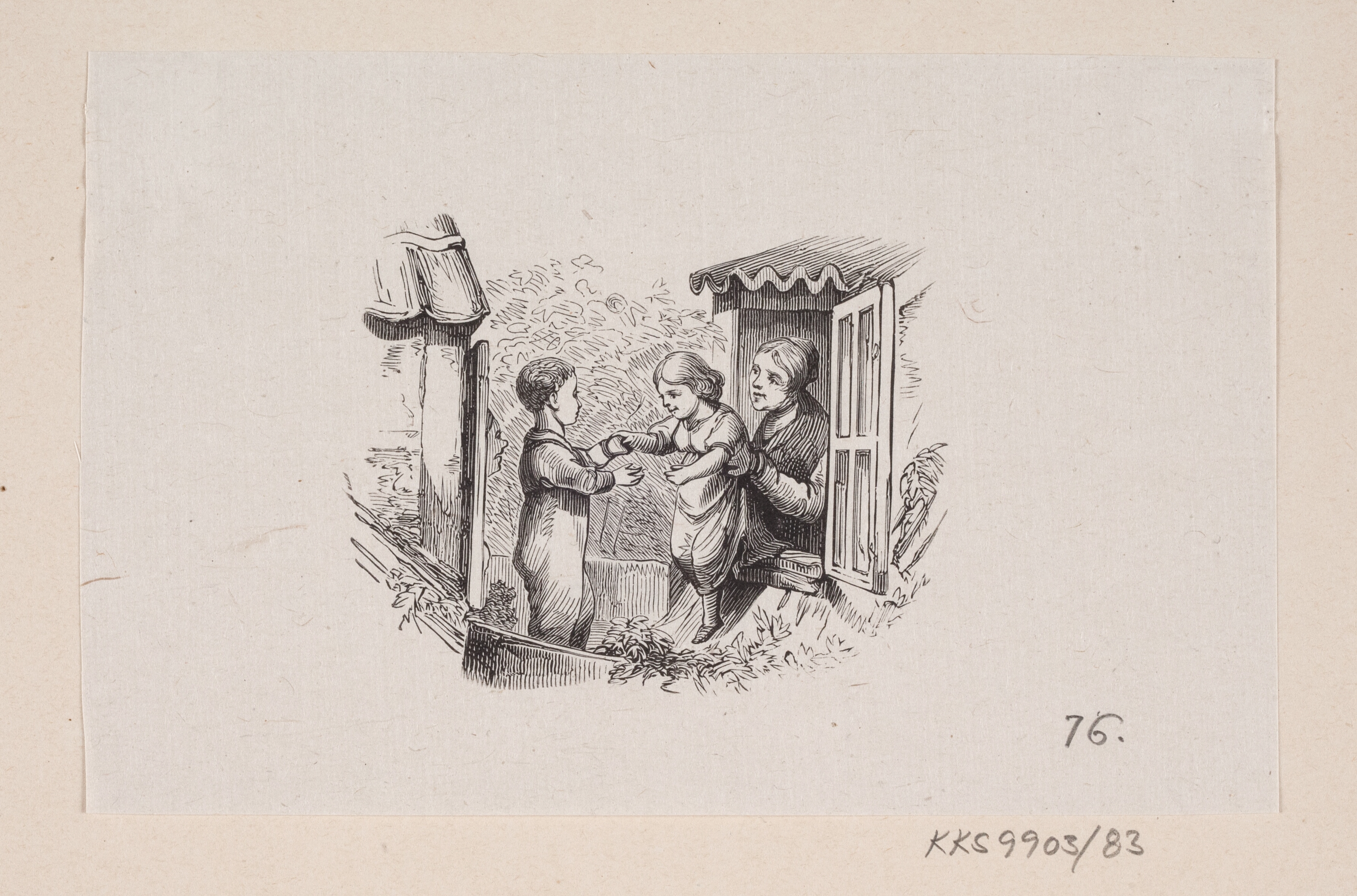 Illustration til "Snedronningen" i H.C. Andersen, "Eventyr og Historier", Bind 1