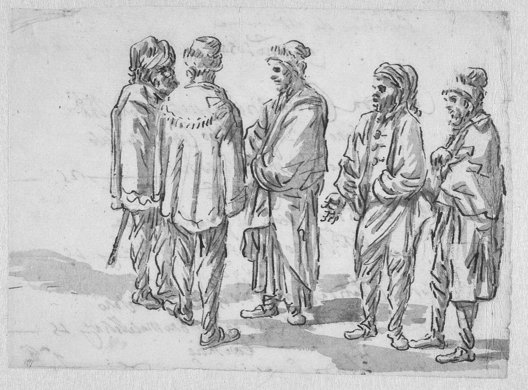 Fem orientalske mænd