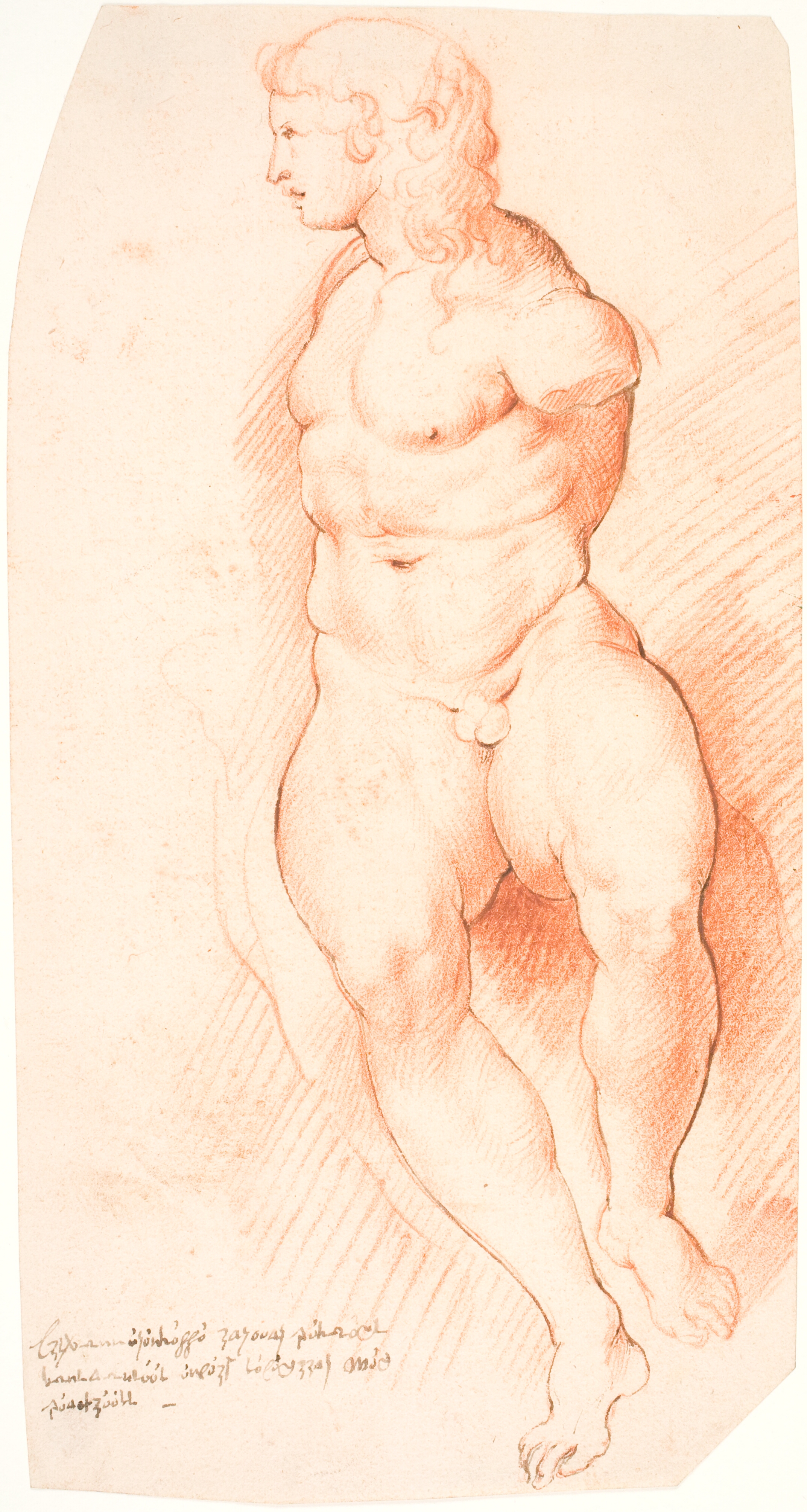 Siddende mand. Antik skulptur