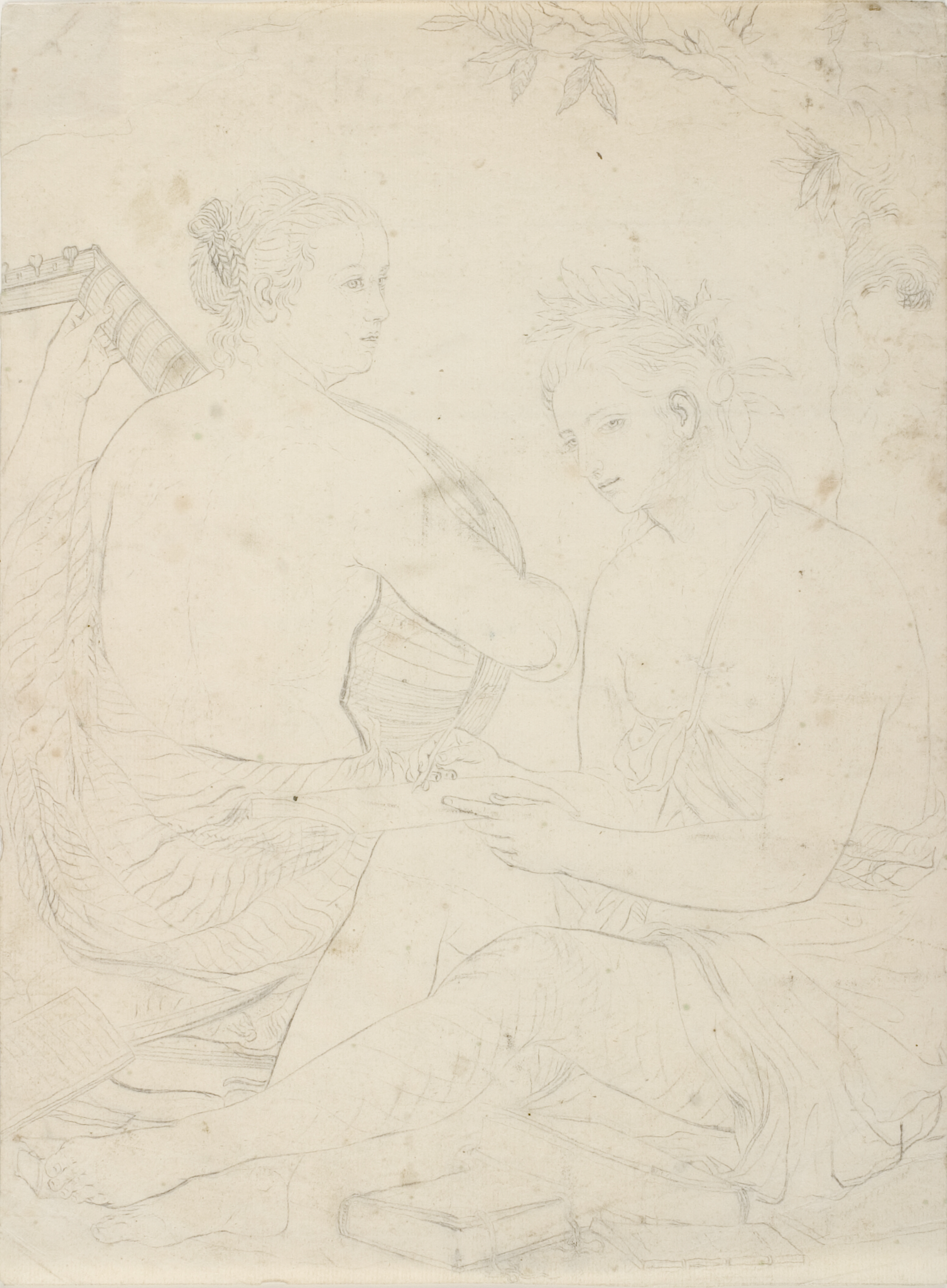 Terpsichore og Calliope (Efter Guercino)