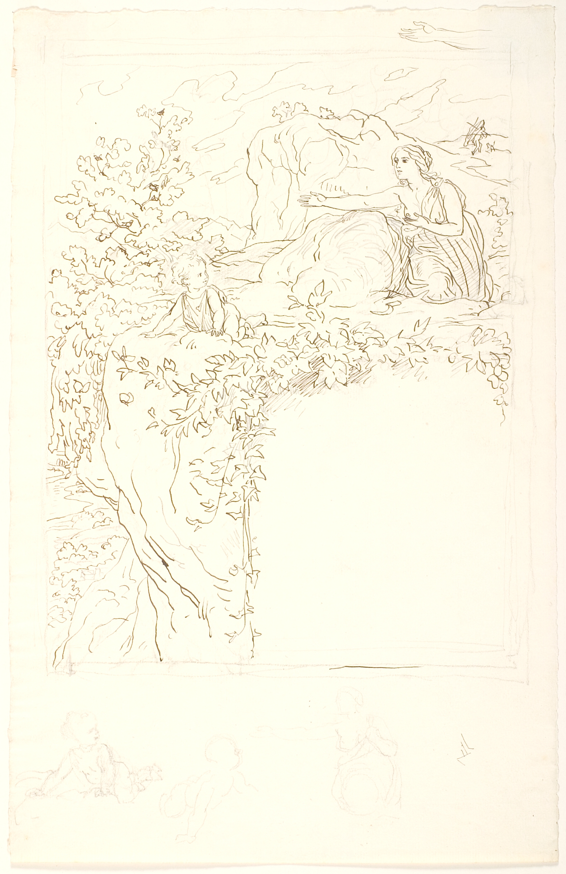 Moderen, der lokker barnet til sig ved at vise det sit bryst