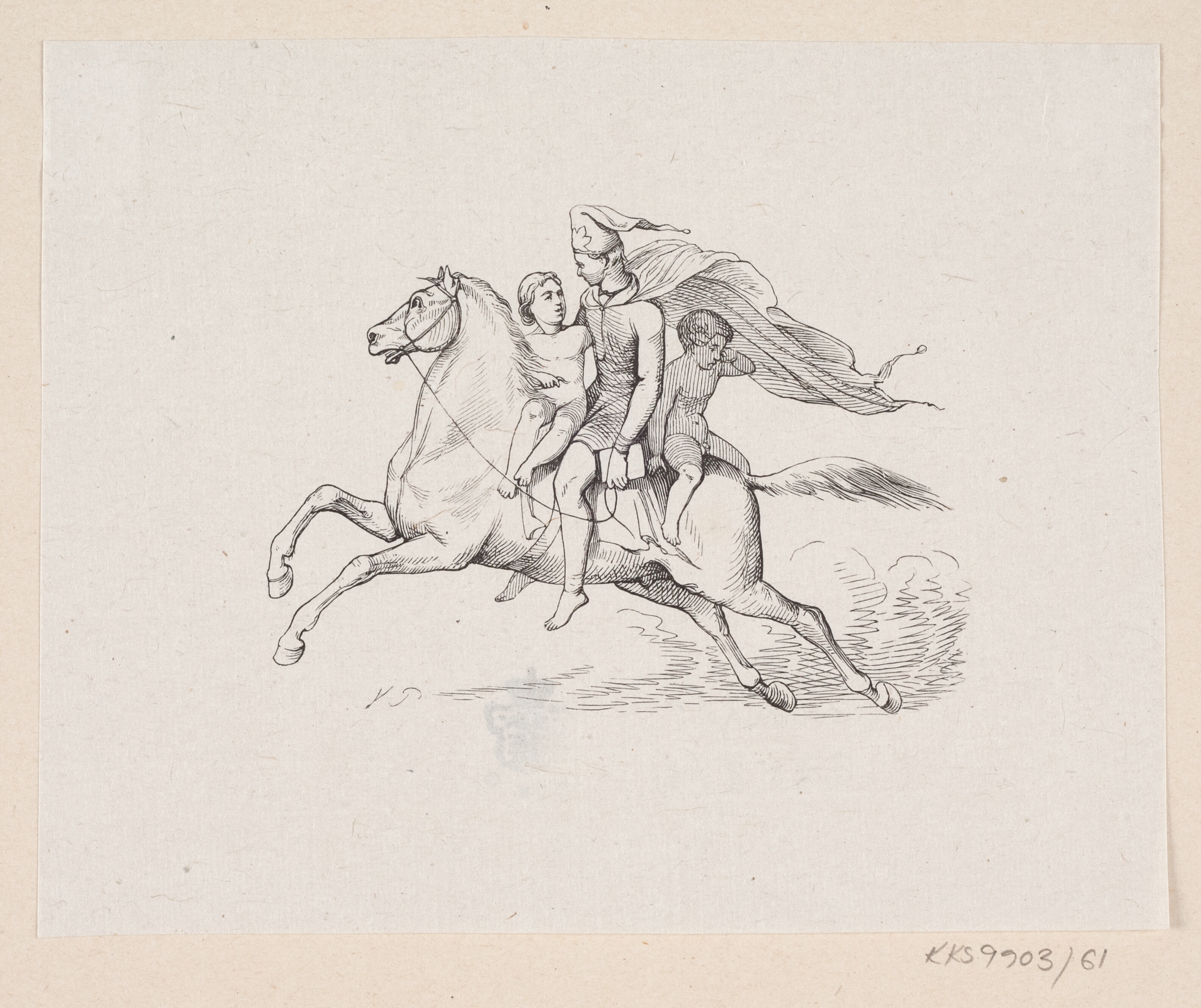 Illustration til "Ole Lukøie" i H.C. Andersen, "Eventyr og Historier", Bind 1