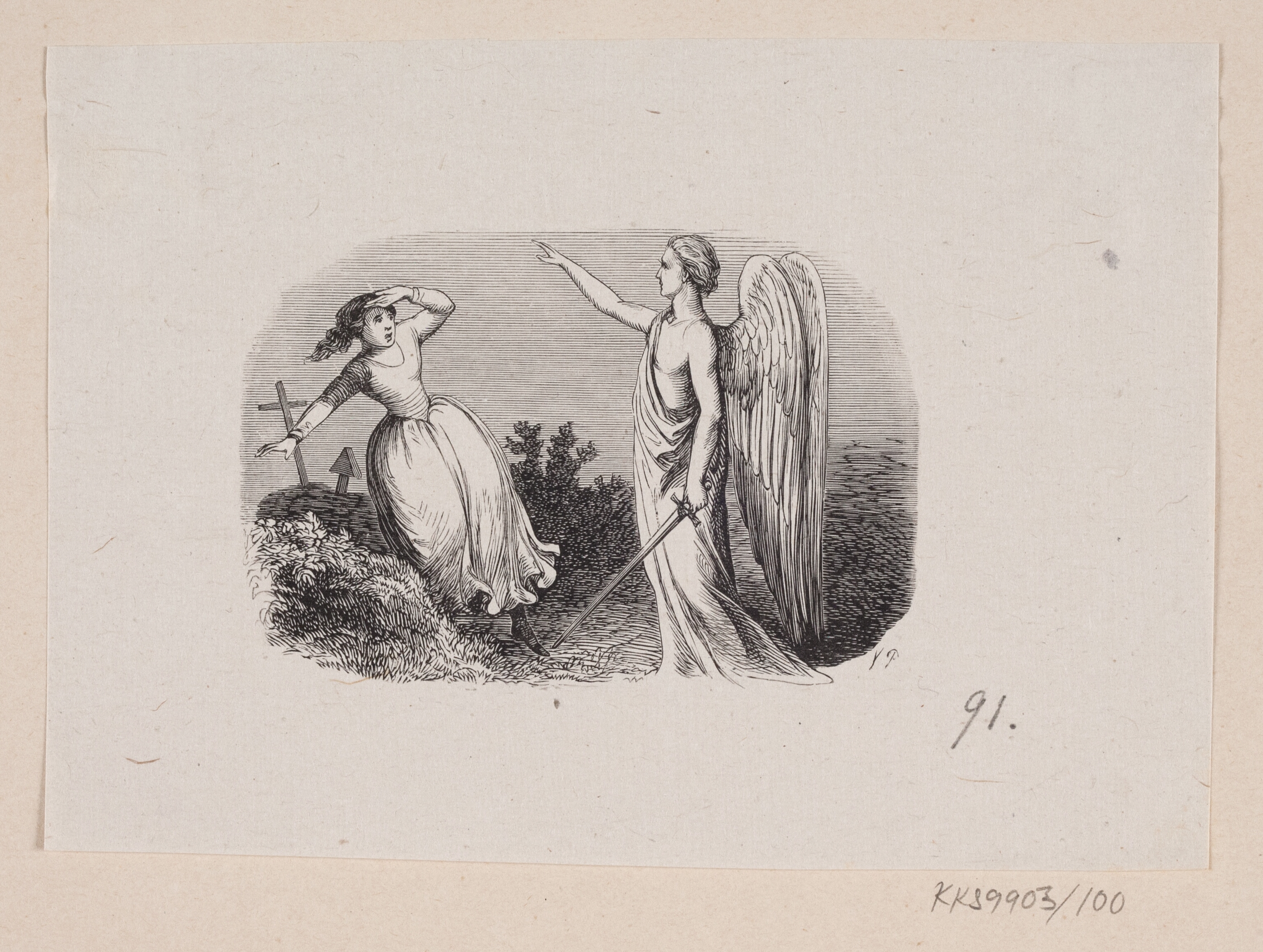 Illustration til "De røde Skoe" i H.C. Andersen, "Eventyr og Historier", Bind 2