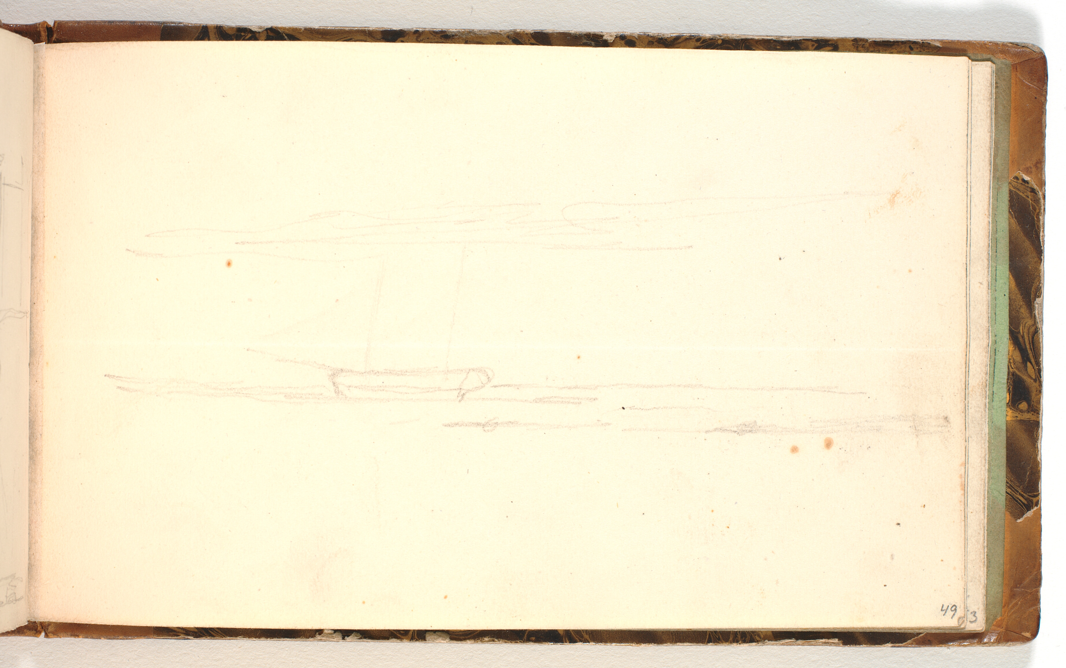 Kystlandskab med et skib