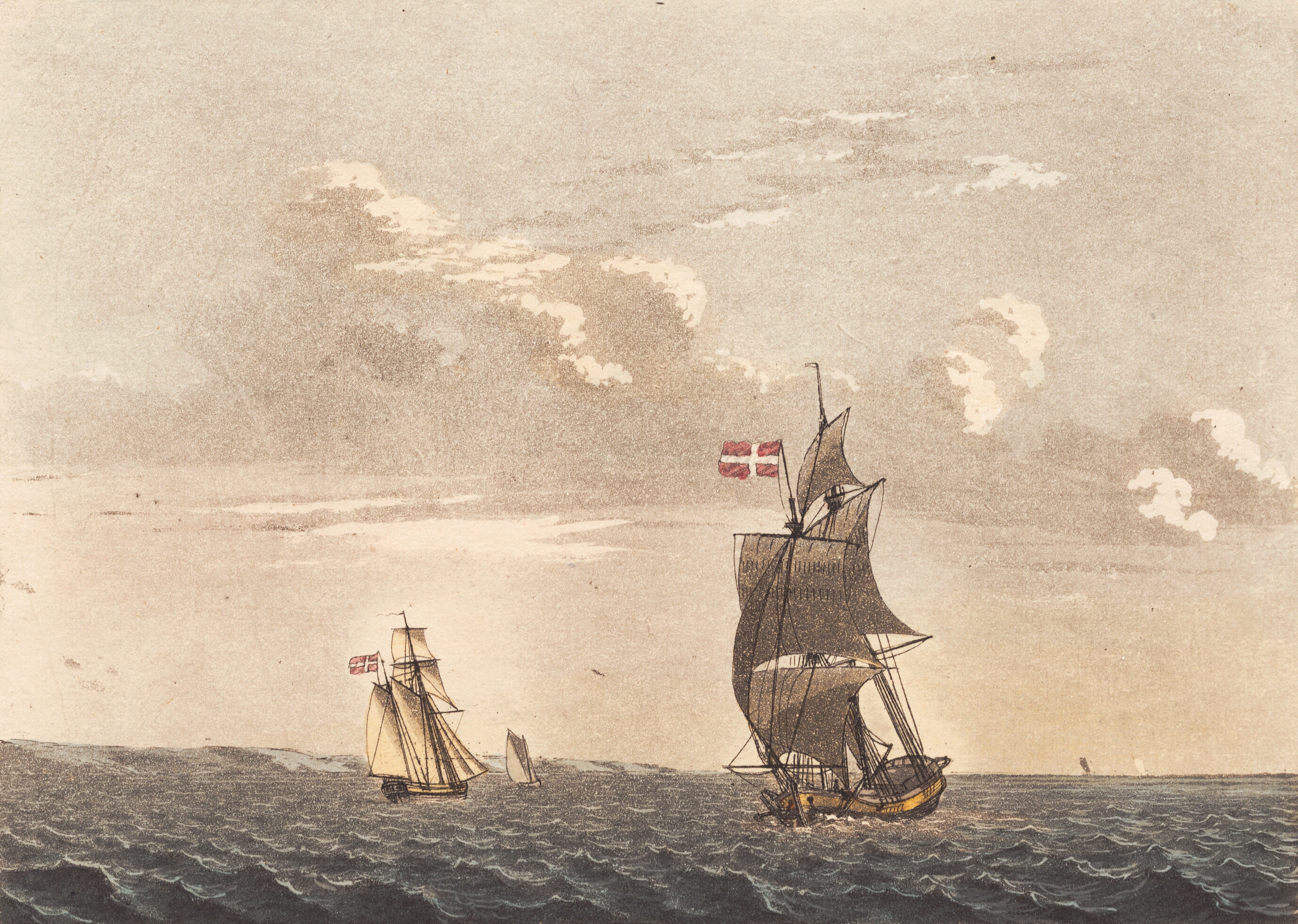 En galease sidevind, og en brig for vinden