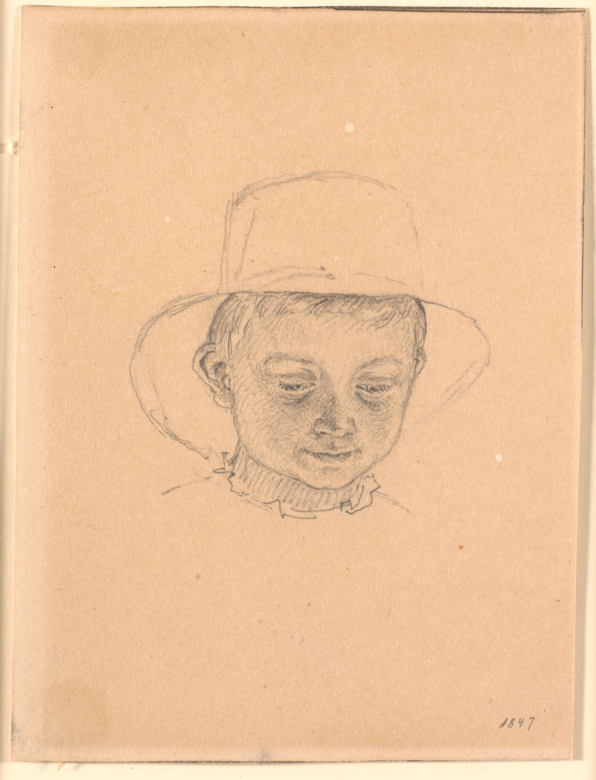 Sønnen Peter der ser ned