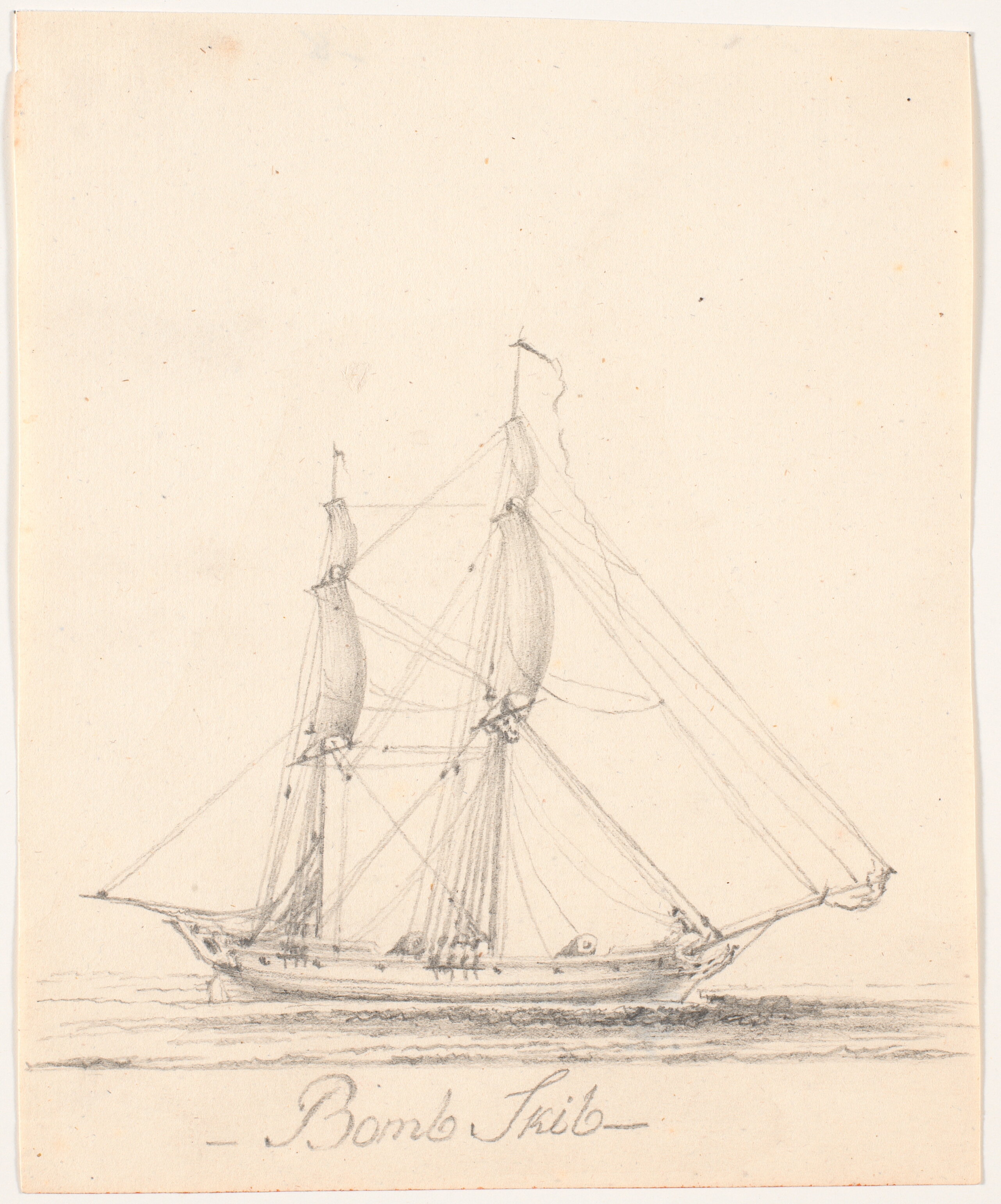 Bomb Skib med topsejl