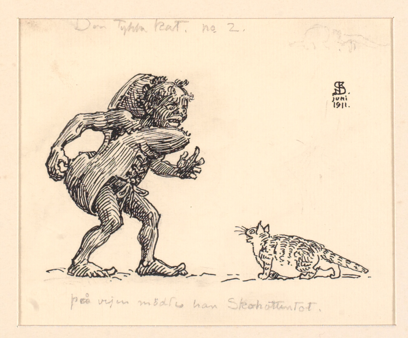 Illustration til Den tykke kat