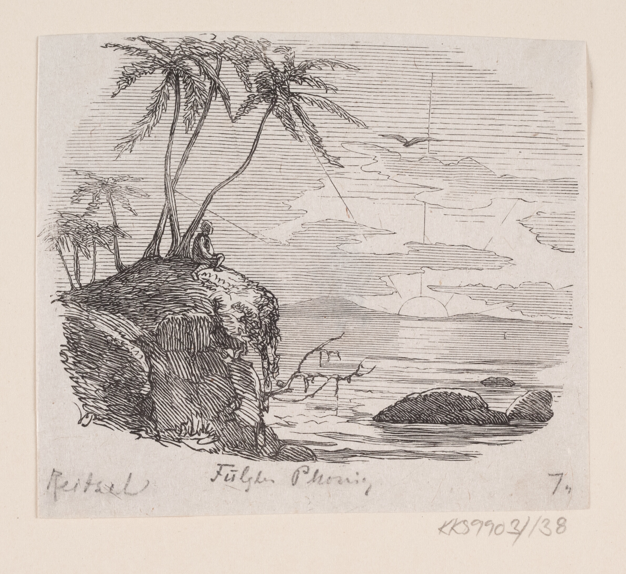 Illustration til "Fugl Phønix" i H.C. Andersen, "Eventyr og Historier", Bind 2