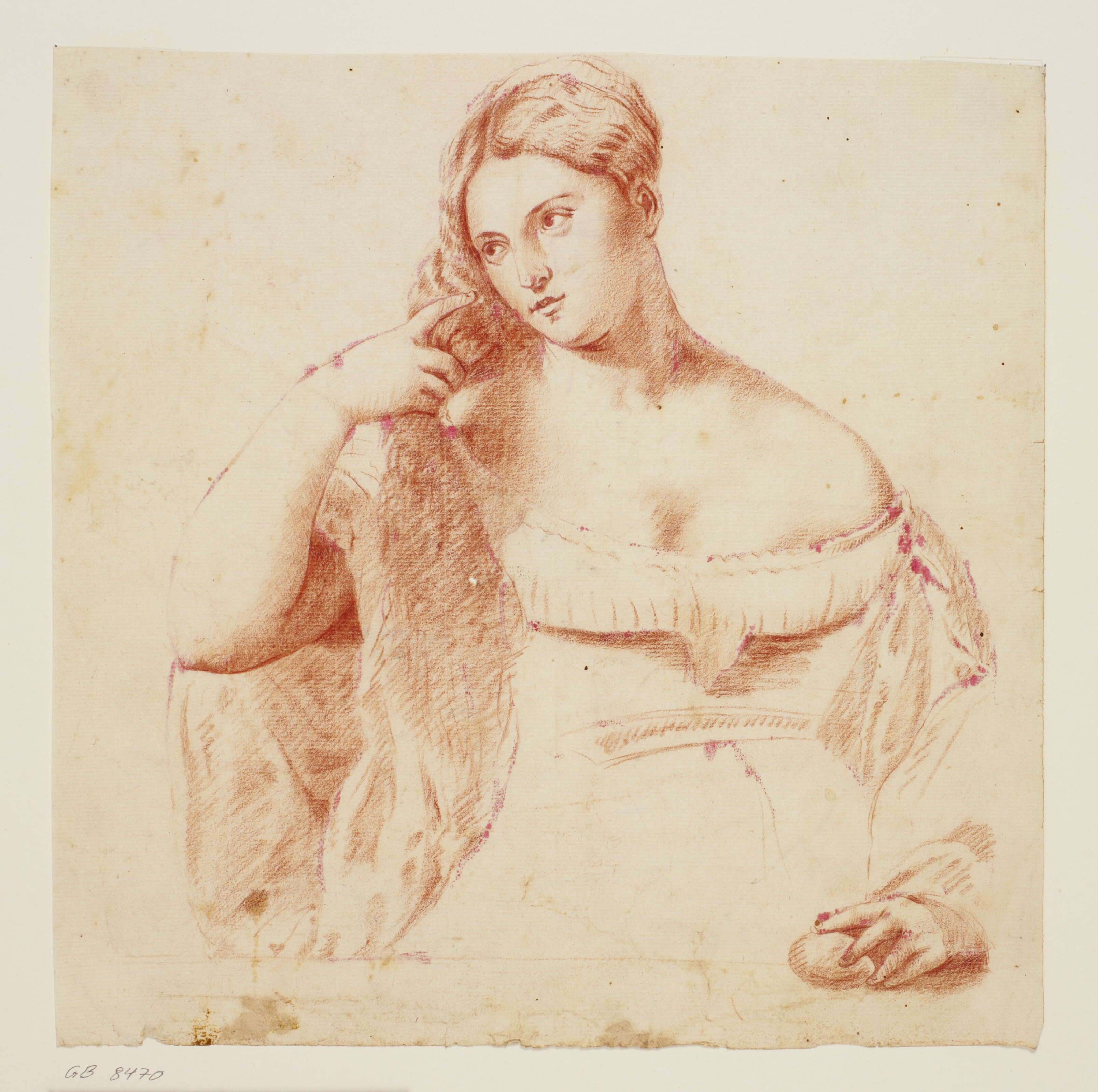 En ung kvinde ved sit toilette