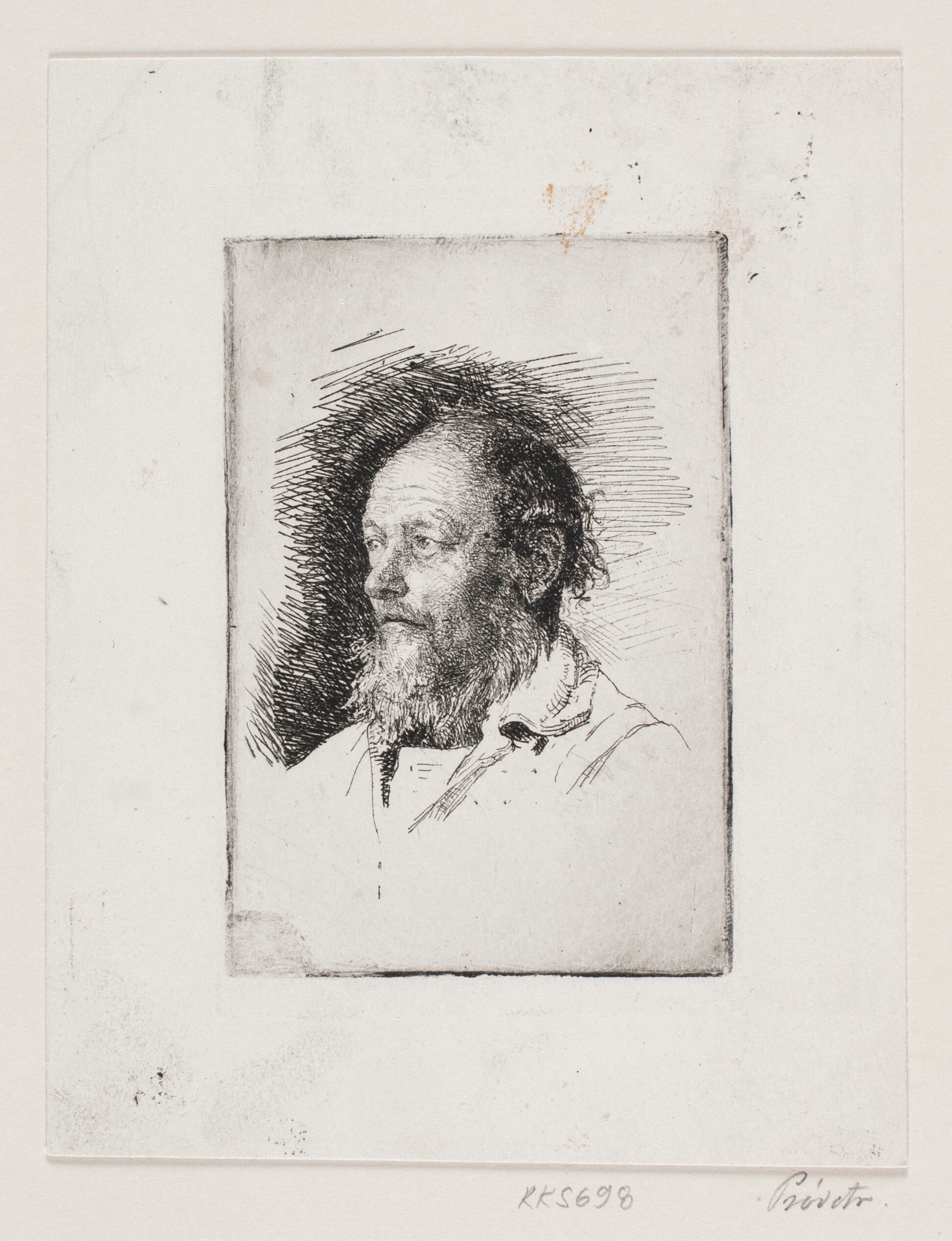 En gammel fisker. Brystbillede