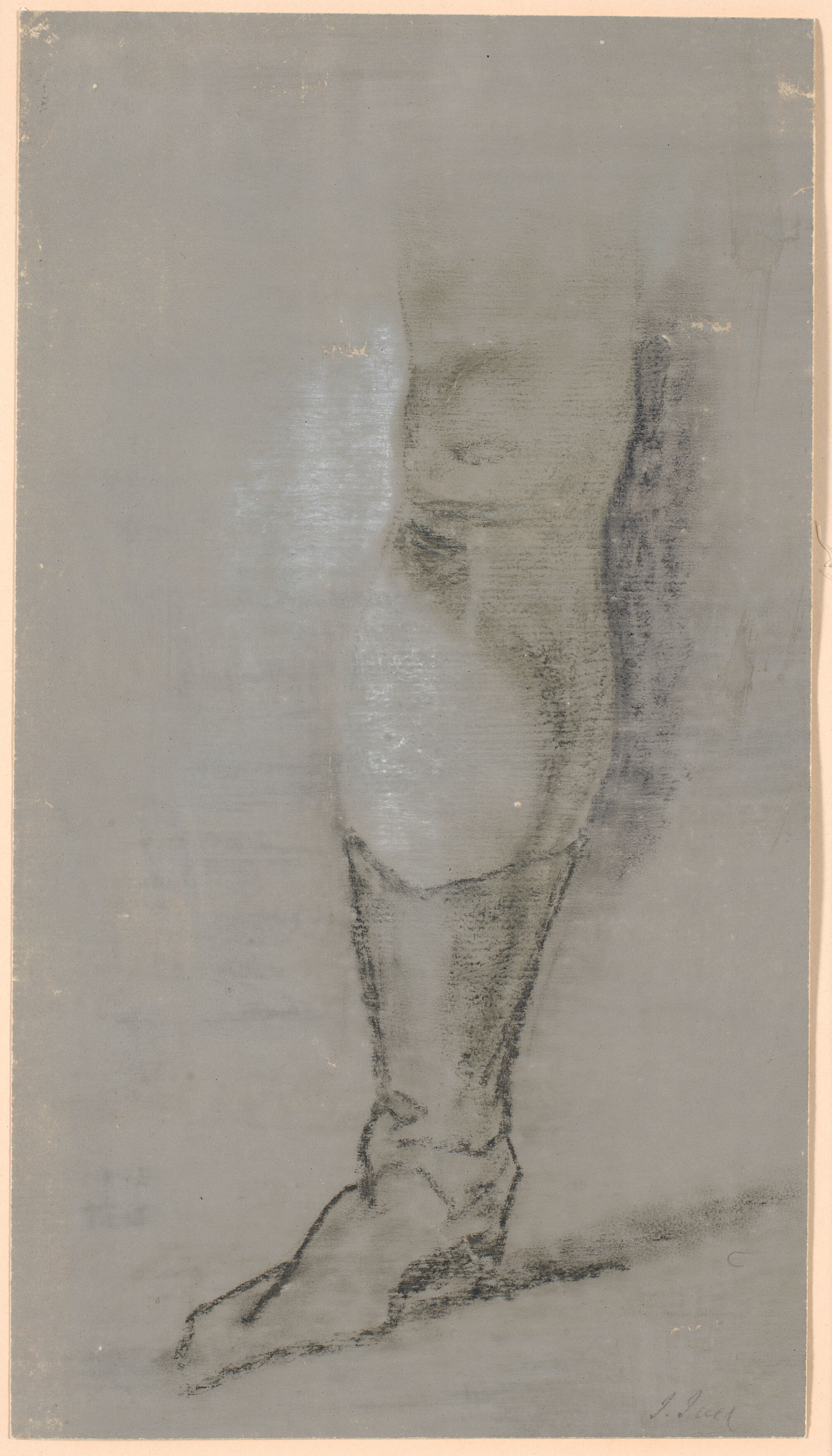 Studie til det Rybergske familiebillede; Johan Christian Rybergs højre ben