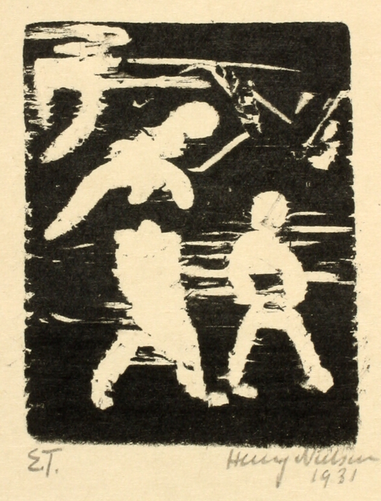 Gående kvinde og barn