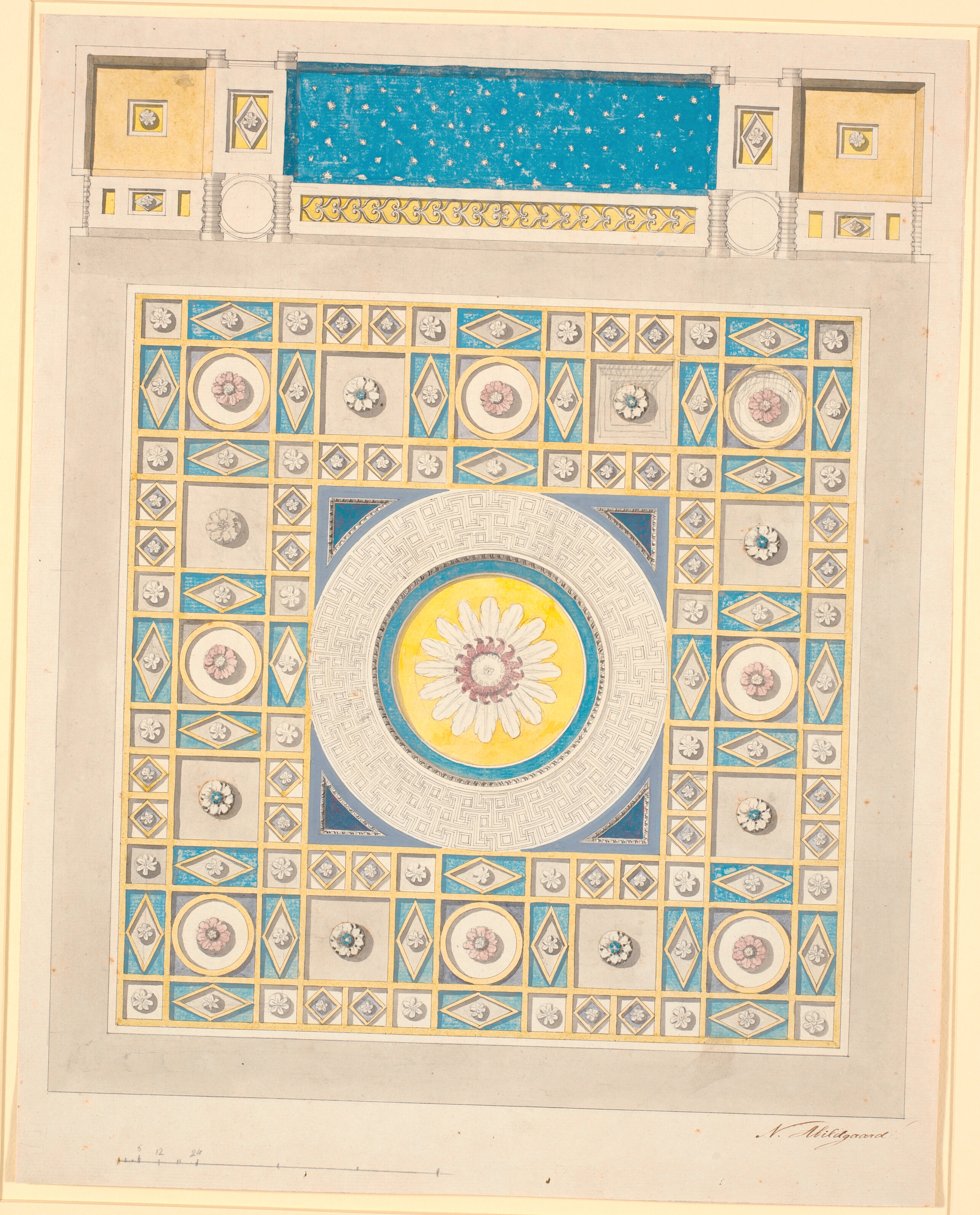 Loftet. Udkast til dekoration af audienssalen