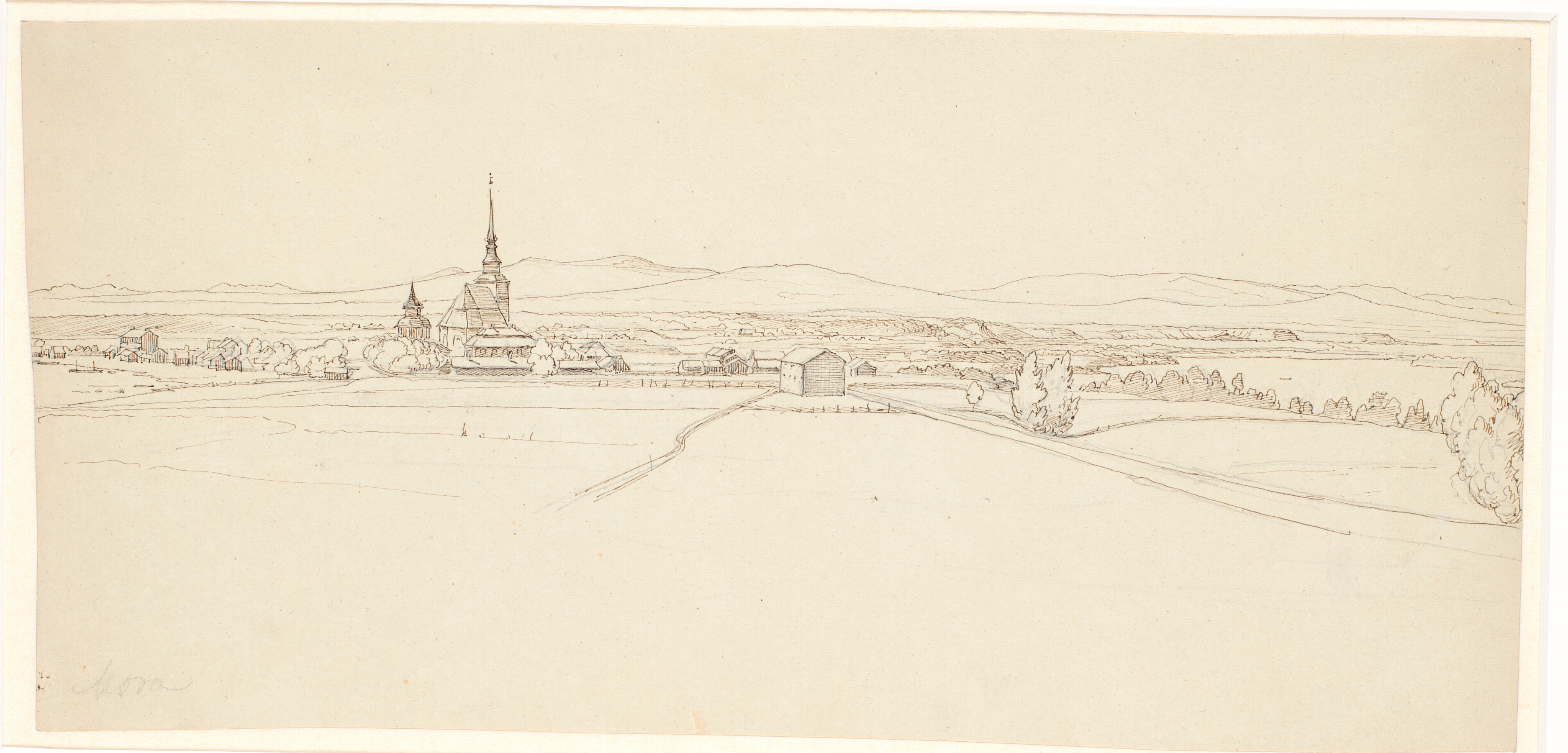 Udsigt mod Mora i Dalarne