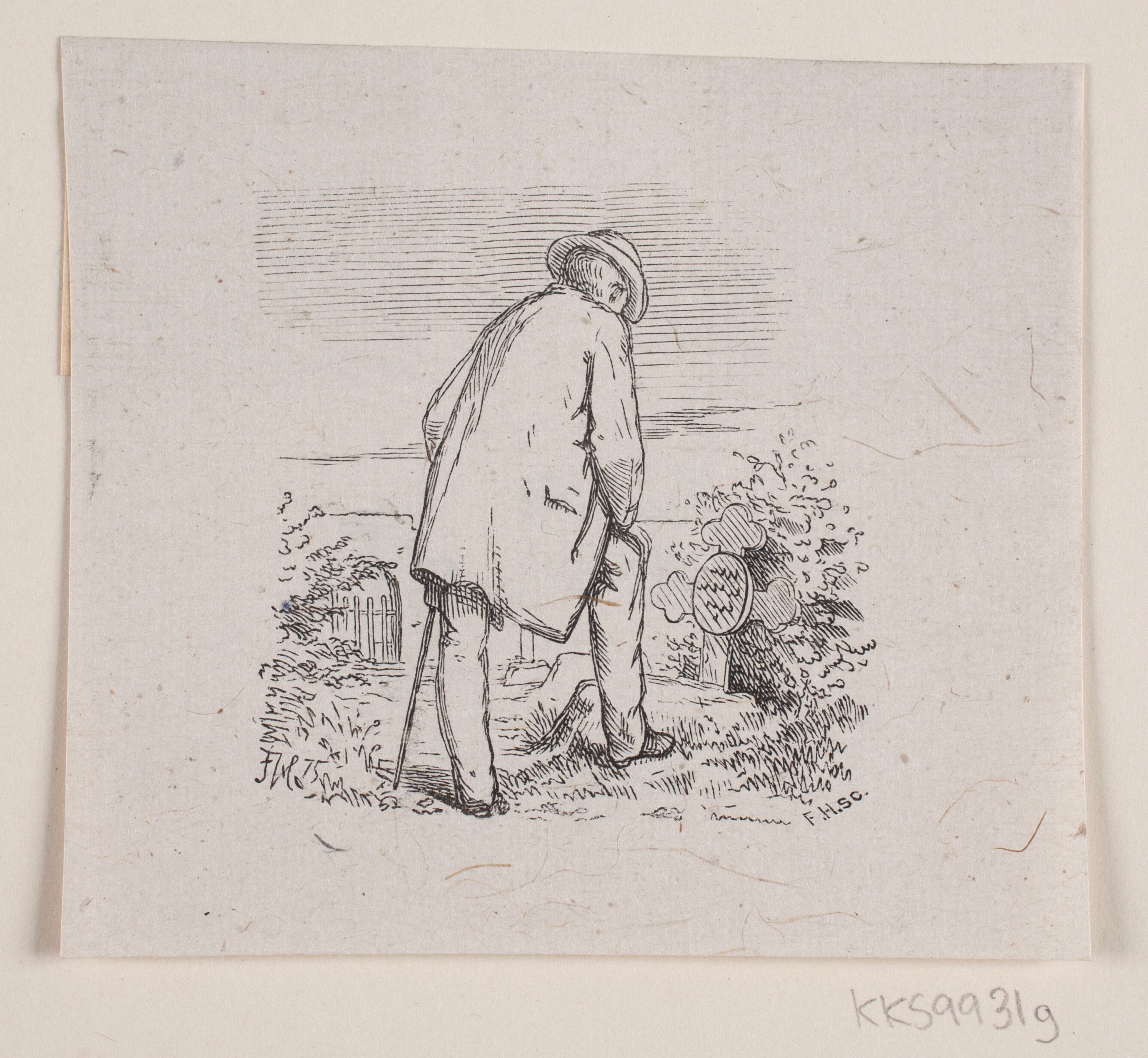 Illustration til "De sidste timer", digt af H. J. Greensteen