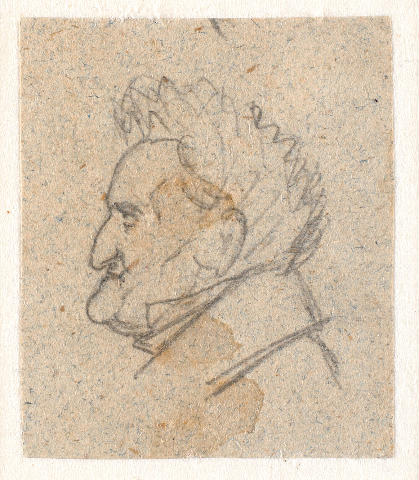 Profilportræt af blomstermaleren C.D. Fritzsch.