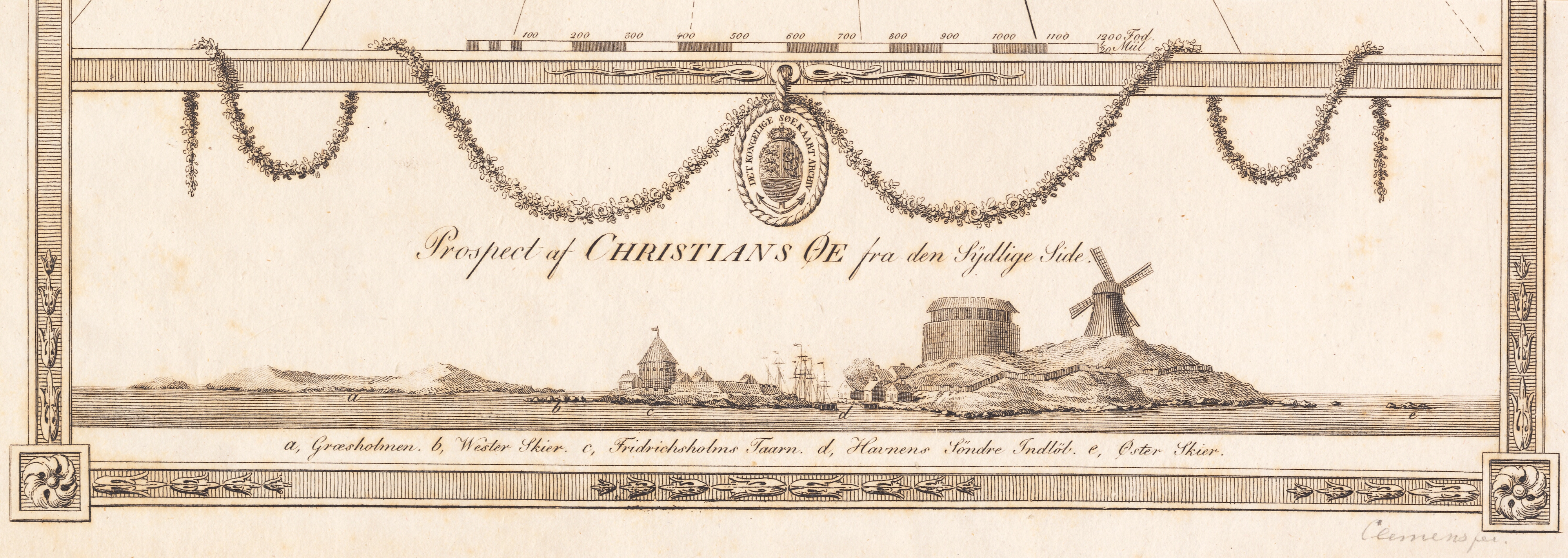 Prospekt til kort over Christiansø