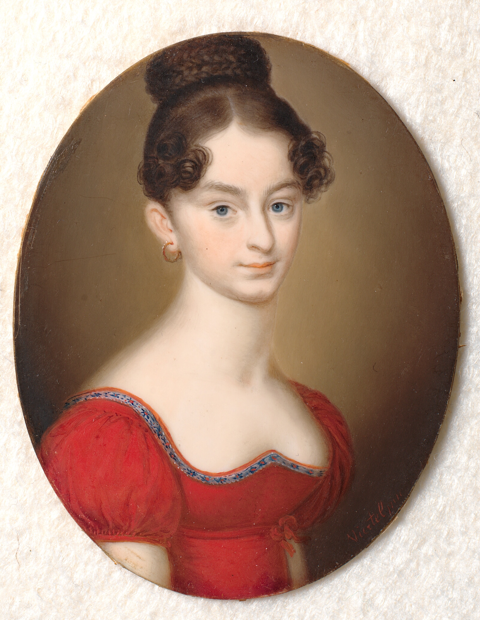 Ubekendt dame i rød kjole