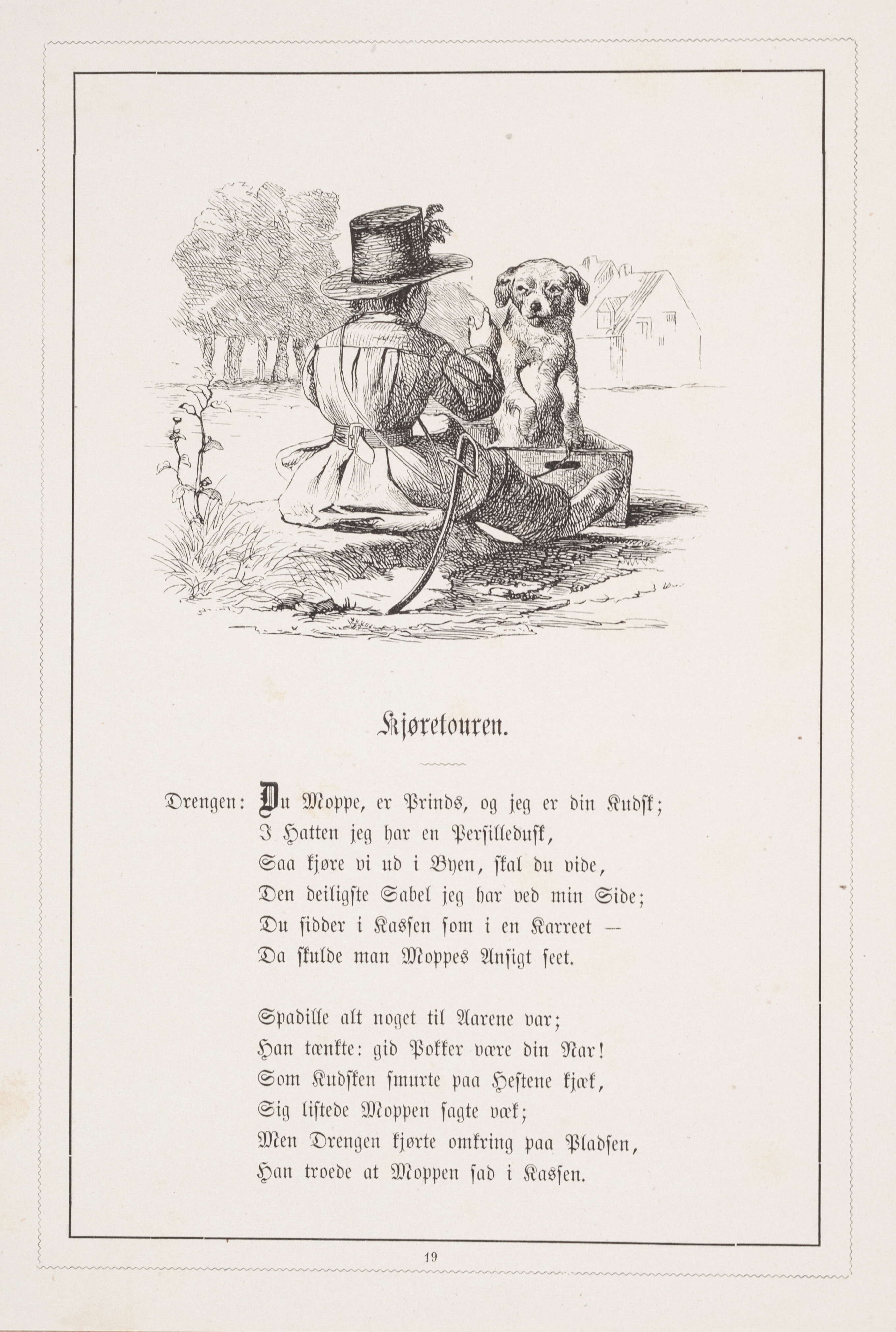 Kjøretouren. Illustration til H.V. Kaalund, "Fabler for Børn"