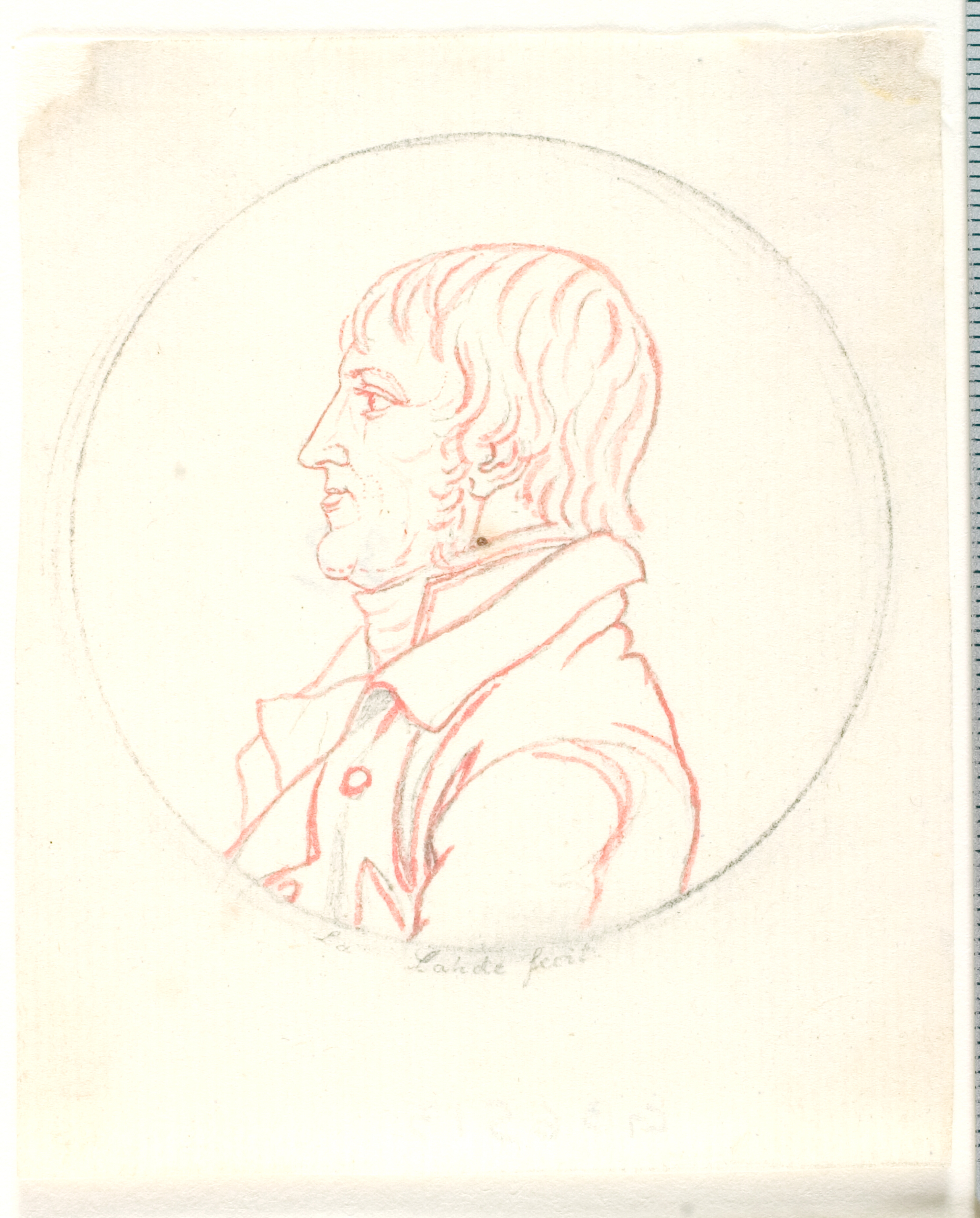 Mandsportræt profil til venstre