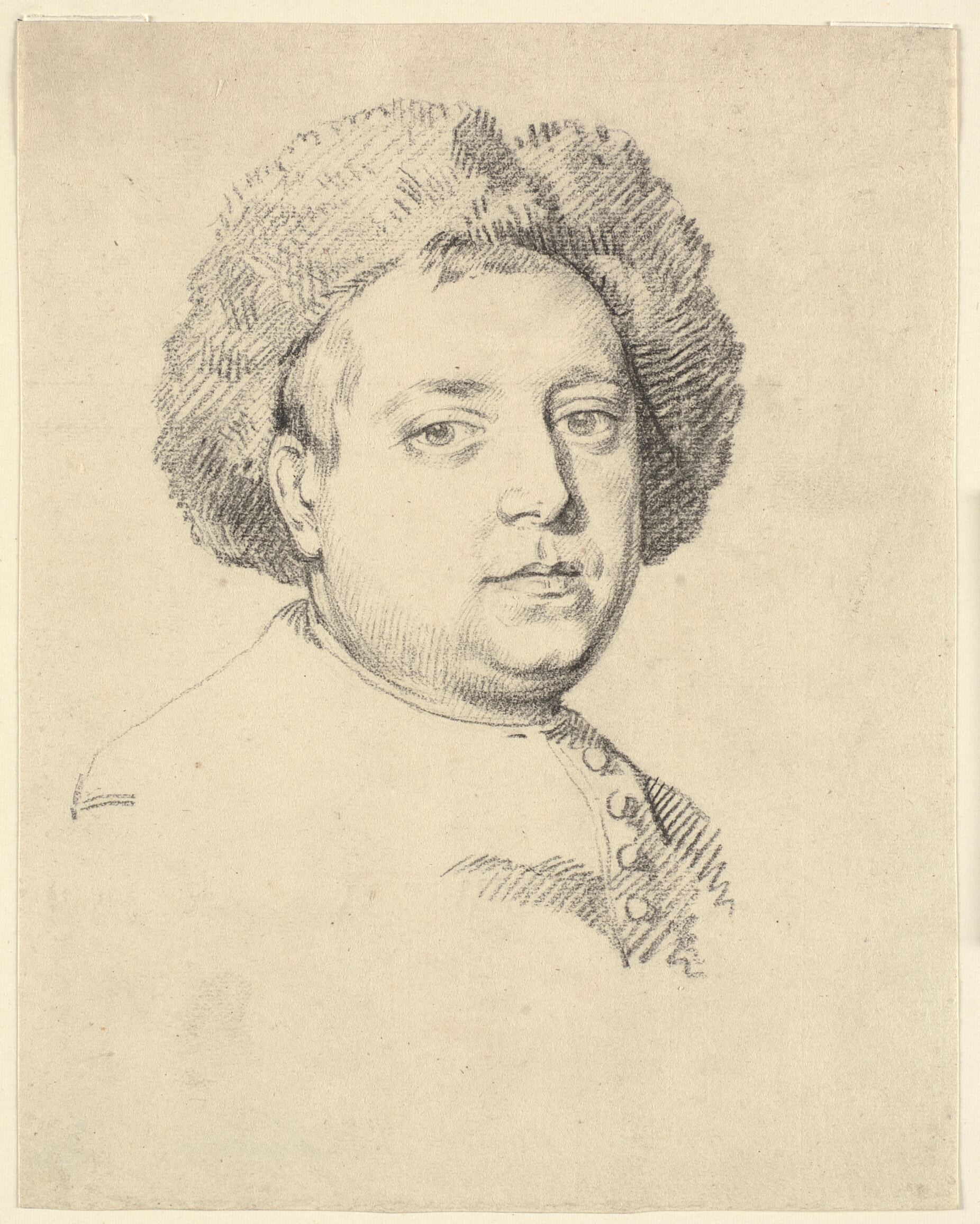 Portræt af en mand med en pelshue. Brystbillede