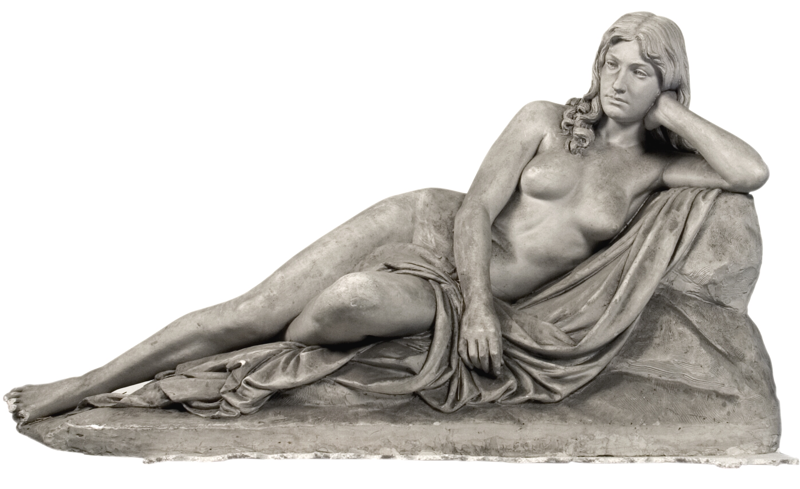 En hvilende kvinde. Liggende nøgen kvinde