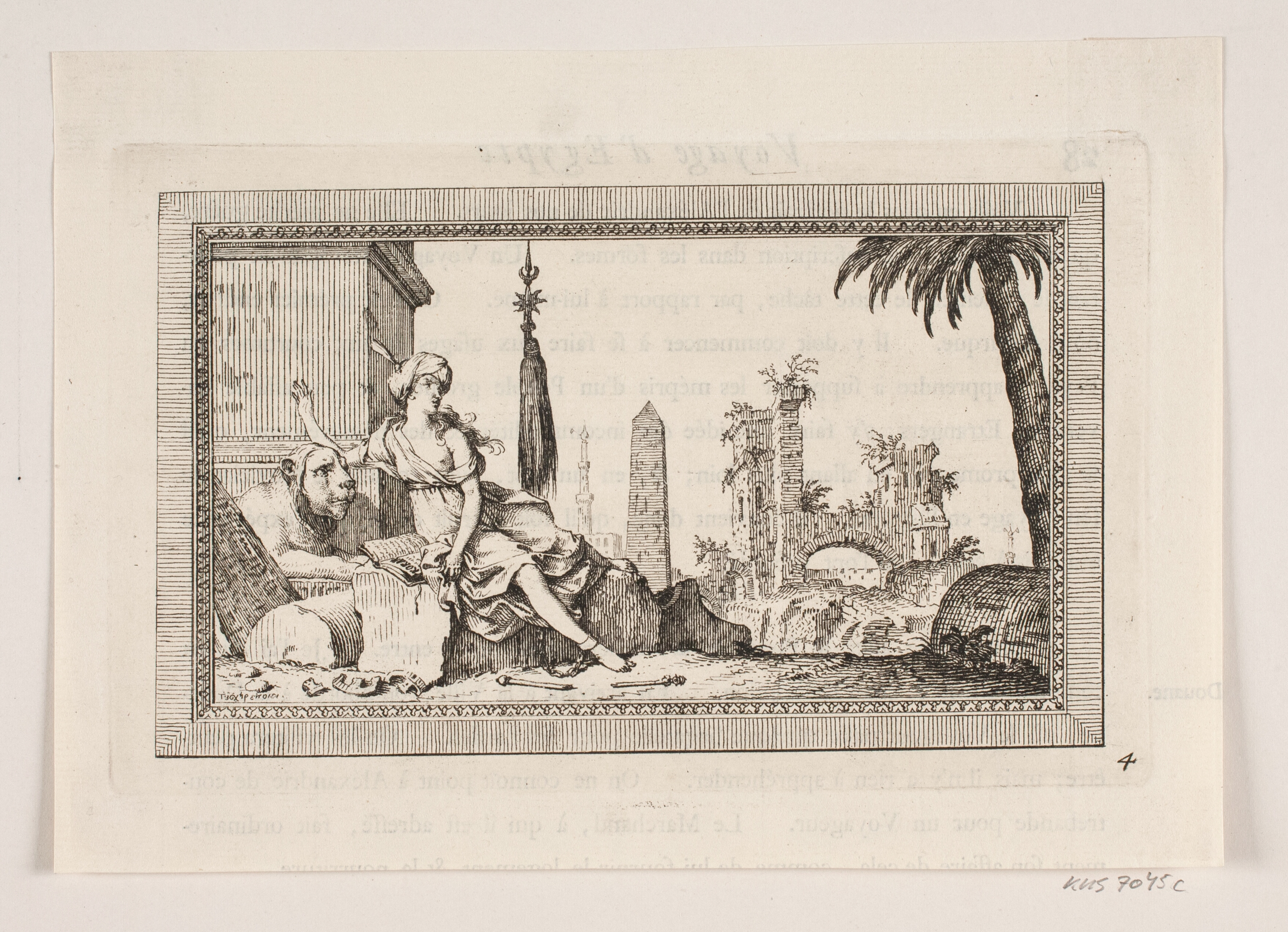 Vignet til Frederik Lodvig Norden, "Voyage d'Egypte et de Nubie", København 1755