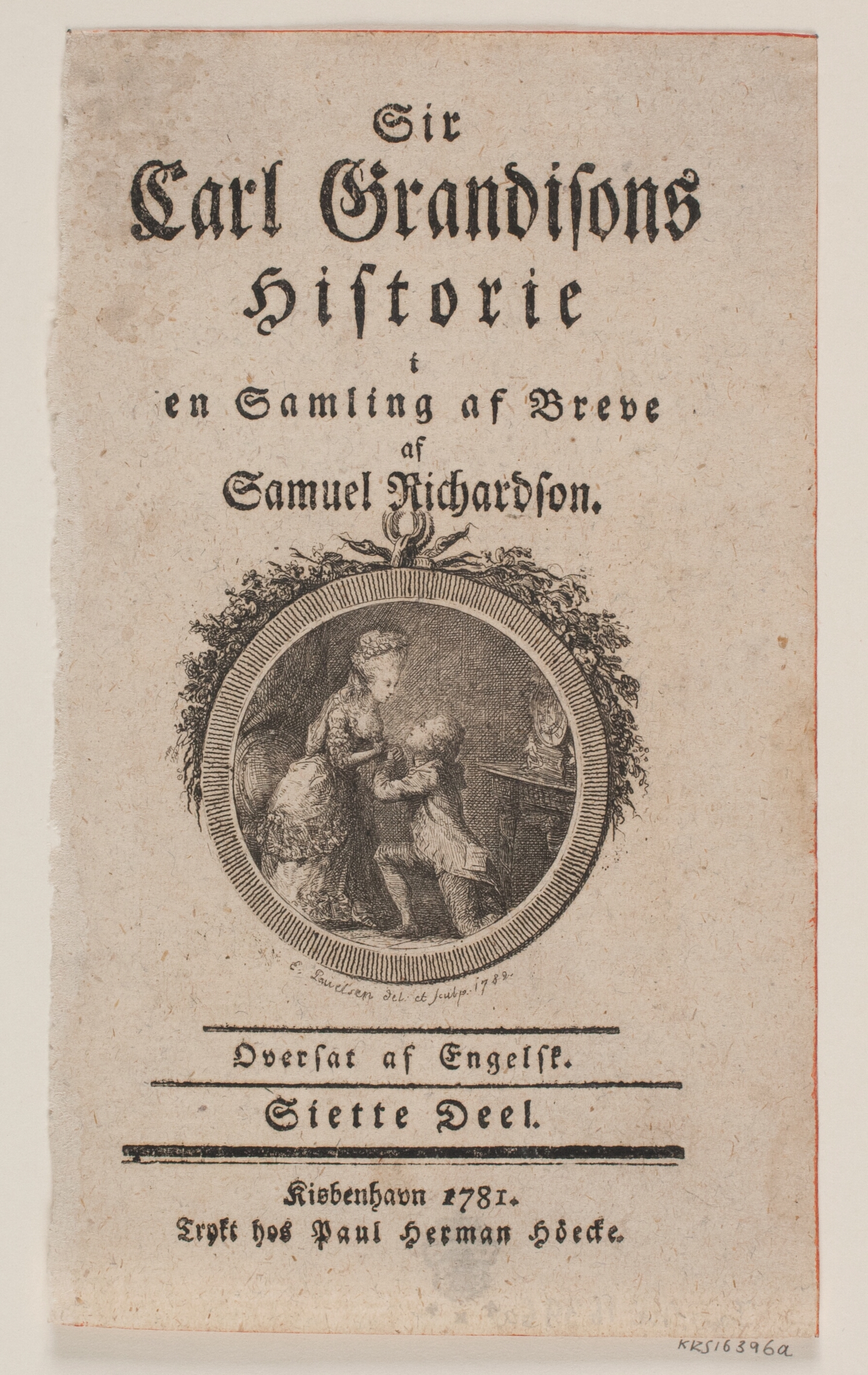 Titetblad til S. Richardson "Sir Grandisons Historie"