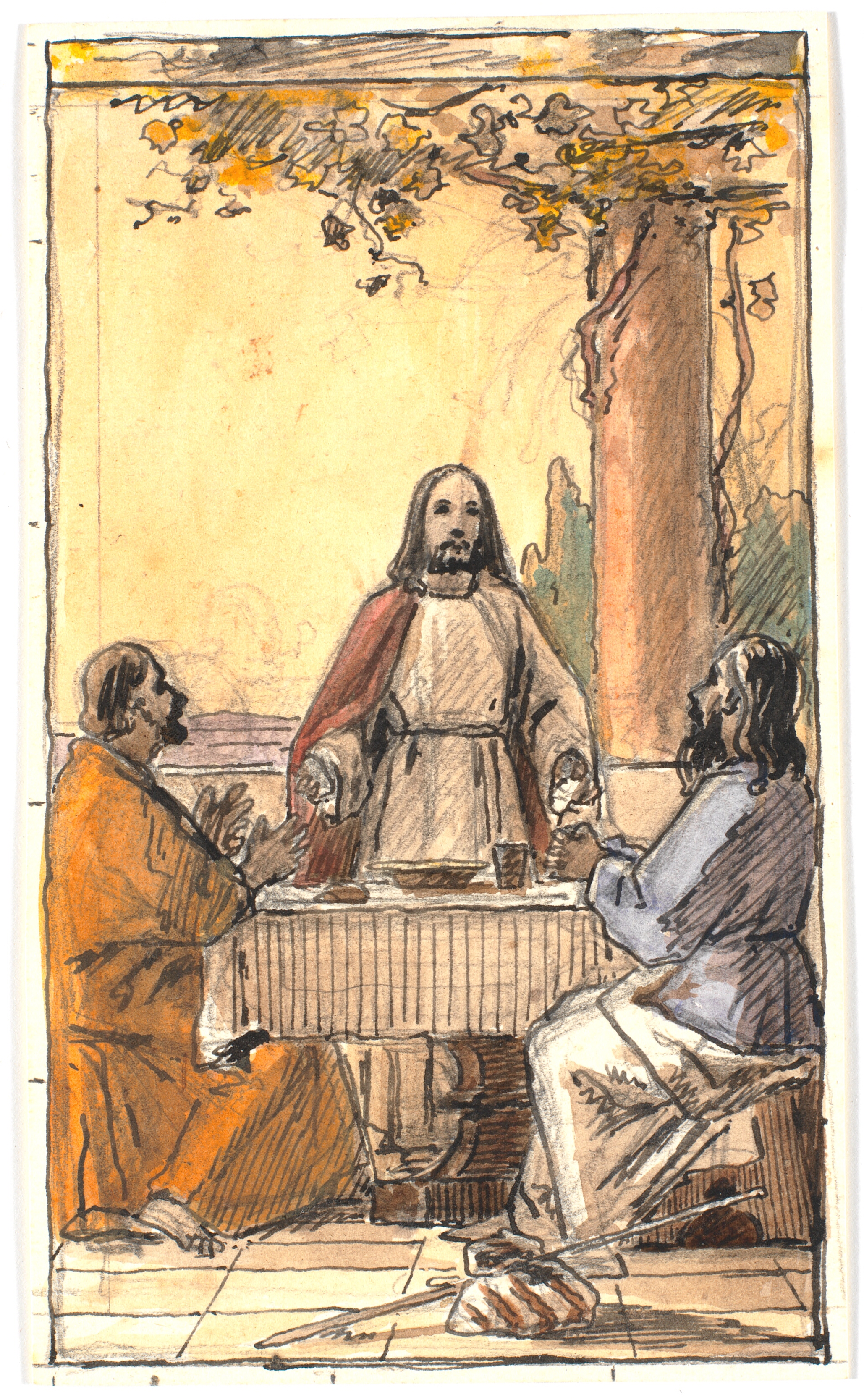 Kristus og de to disciple i Emmaus