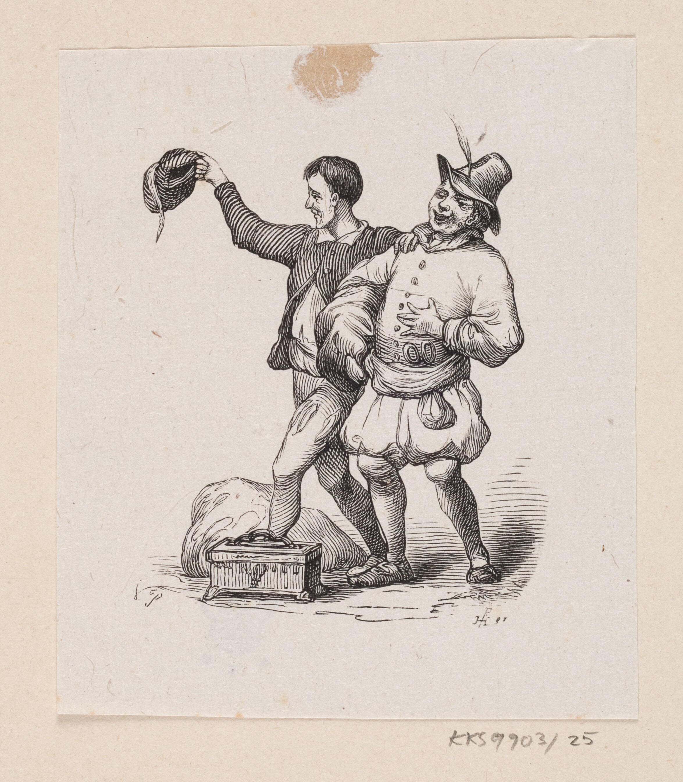 Illustration til "Kejserens nye Klæder" i H.C. Andersen, "Eventyr og Historier", Bind 1