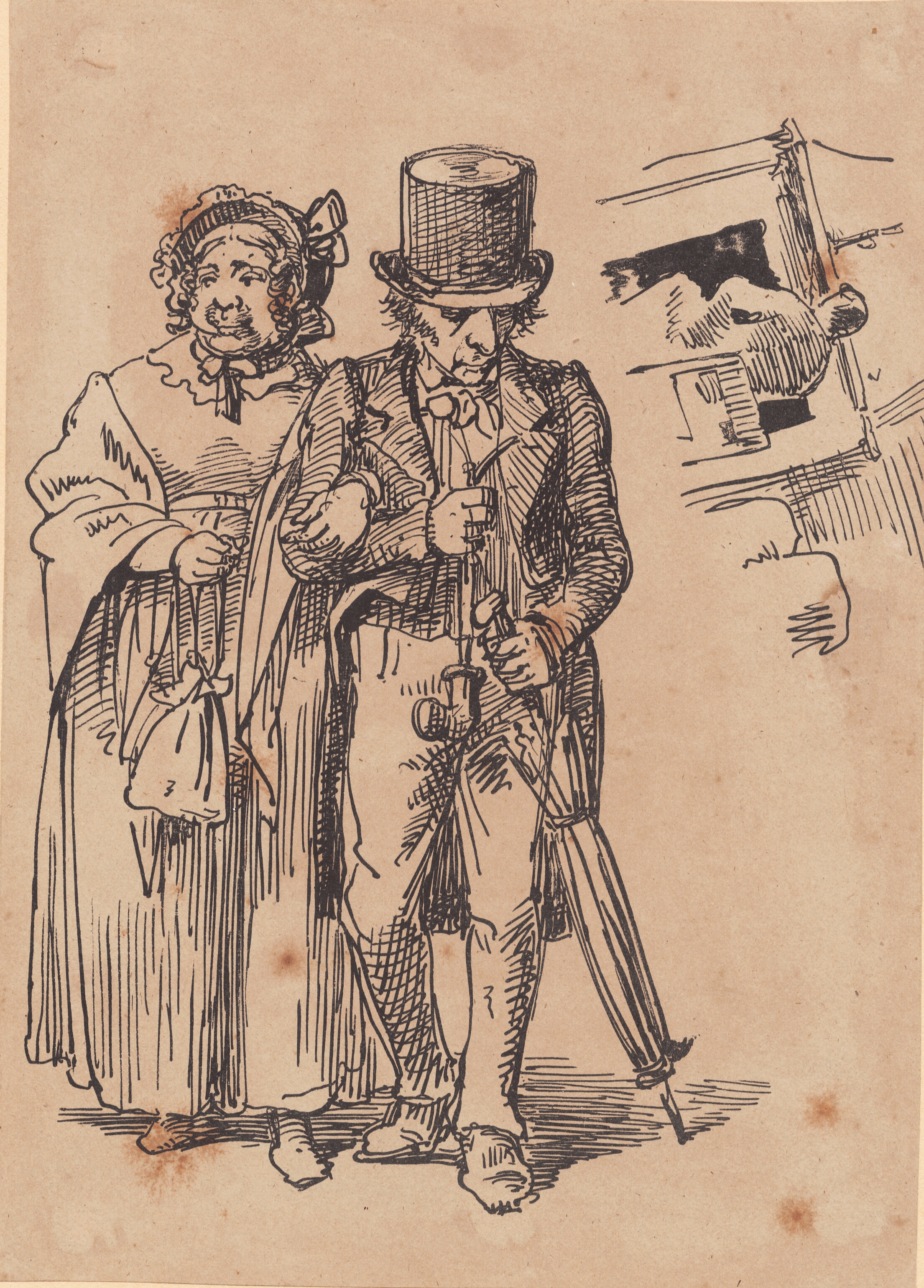 Spadserende ældre borgerpar