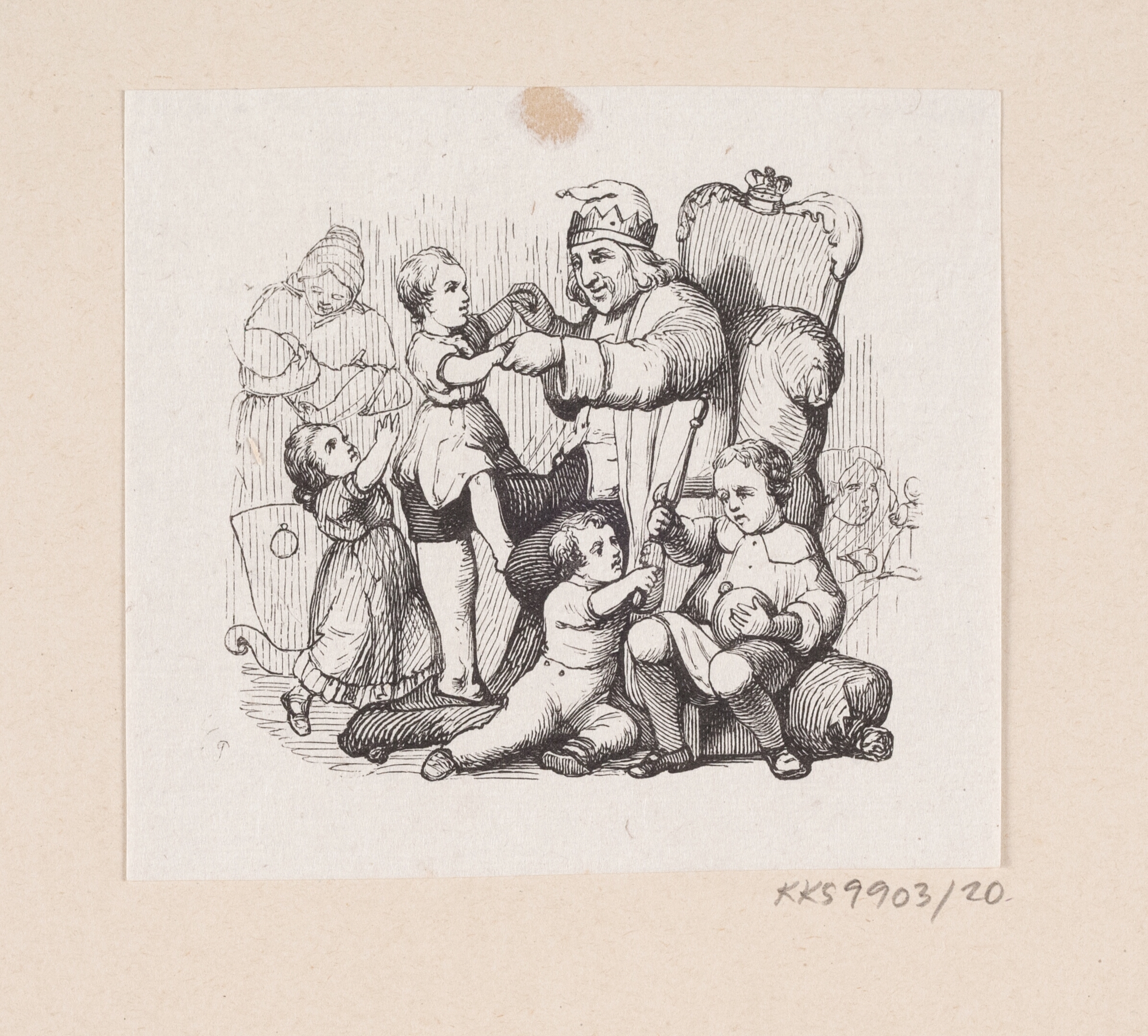 Illustration til "Reisekammeraten" i H.C. Andersen, "Eventyr og Historier", Bind 1