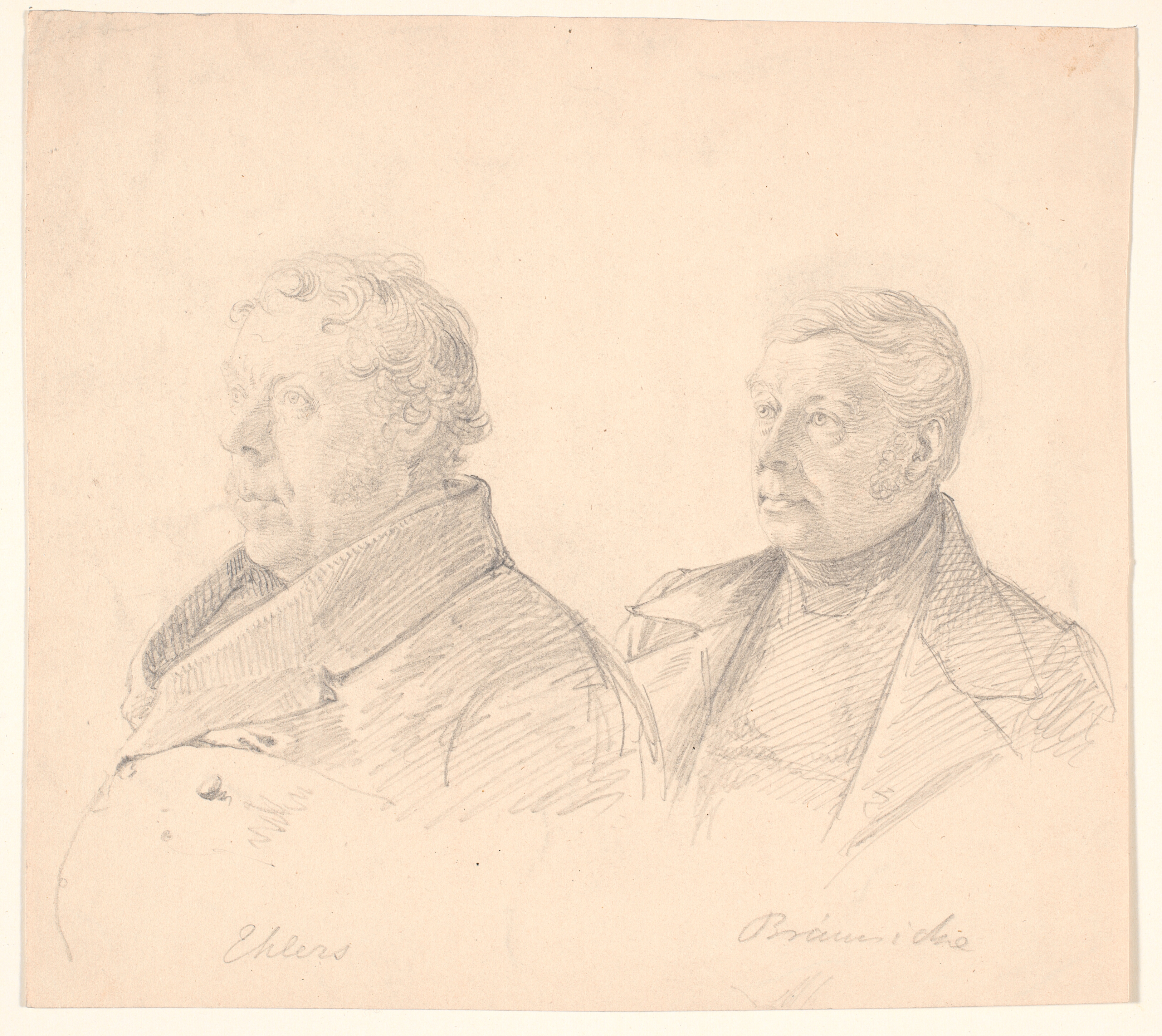 Portrætter af to roskildeborgere "Ehlers" og "Brünniche