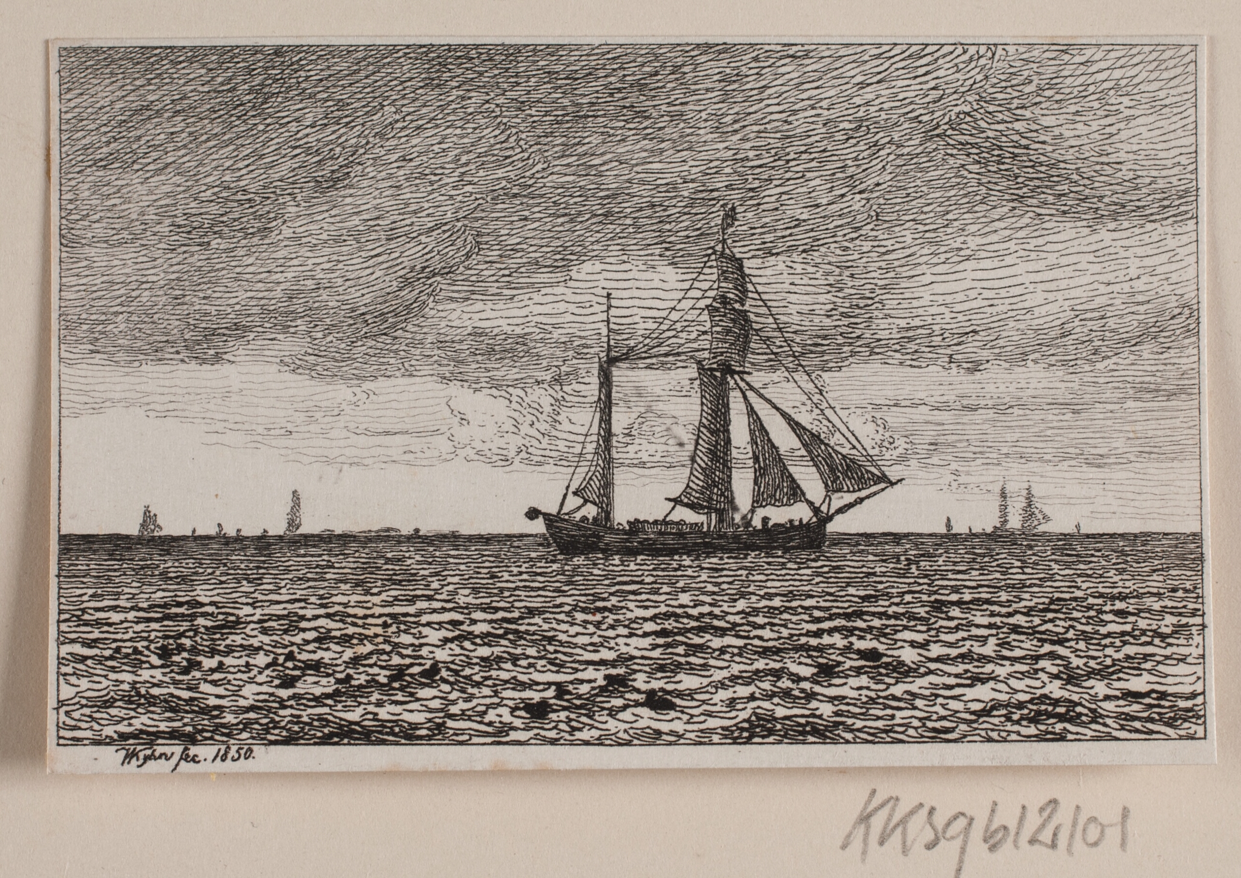 En galease for fuld sejl