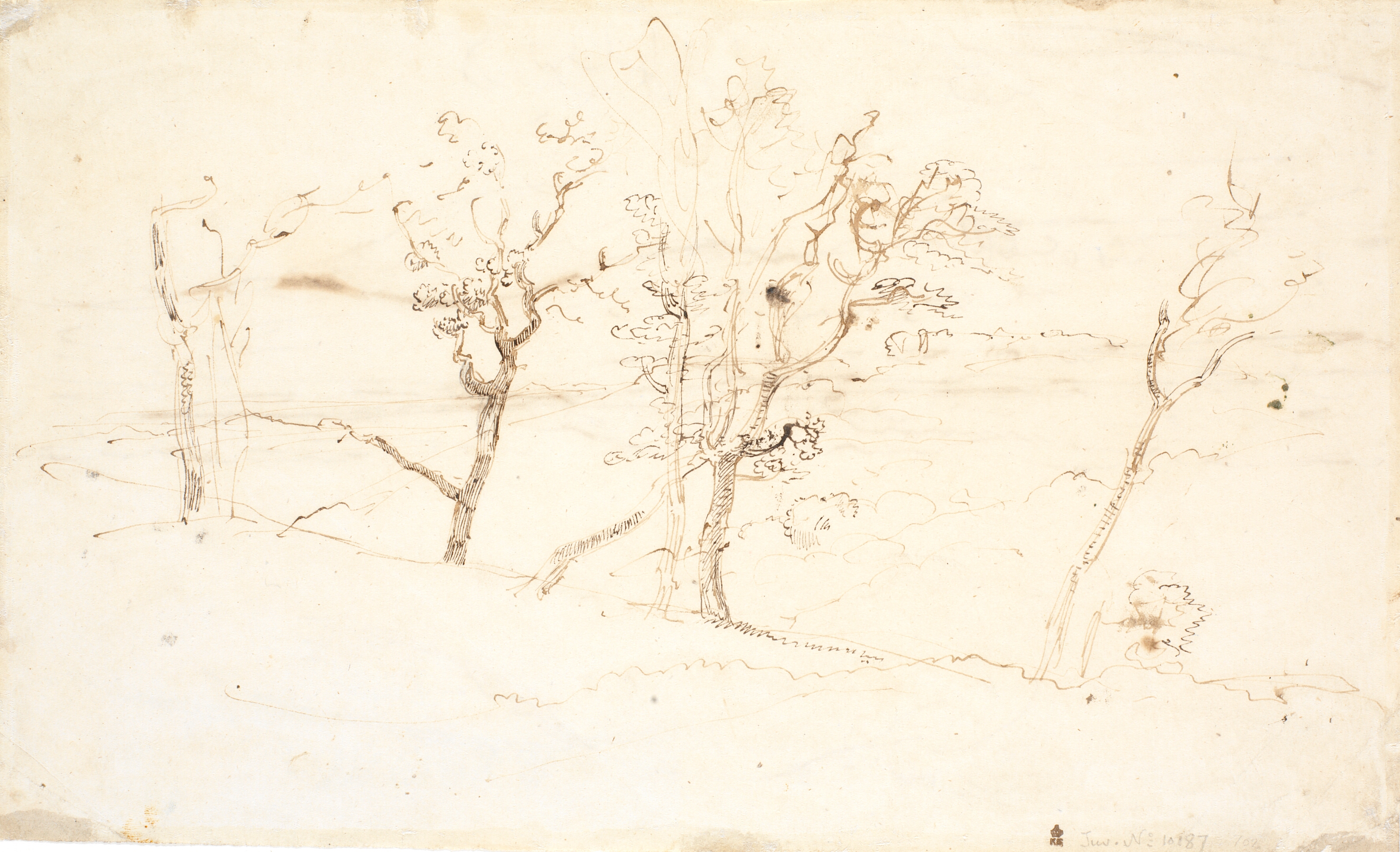 Jysk landskab. Søer mellem bakker