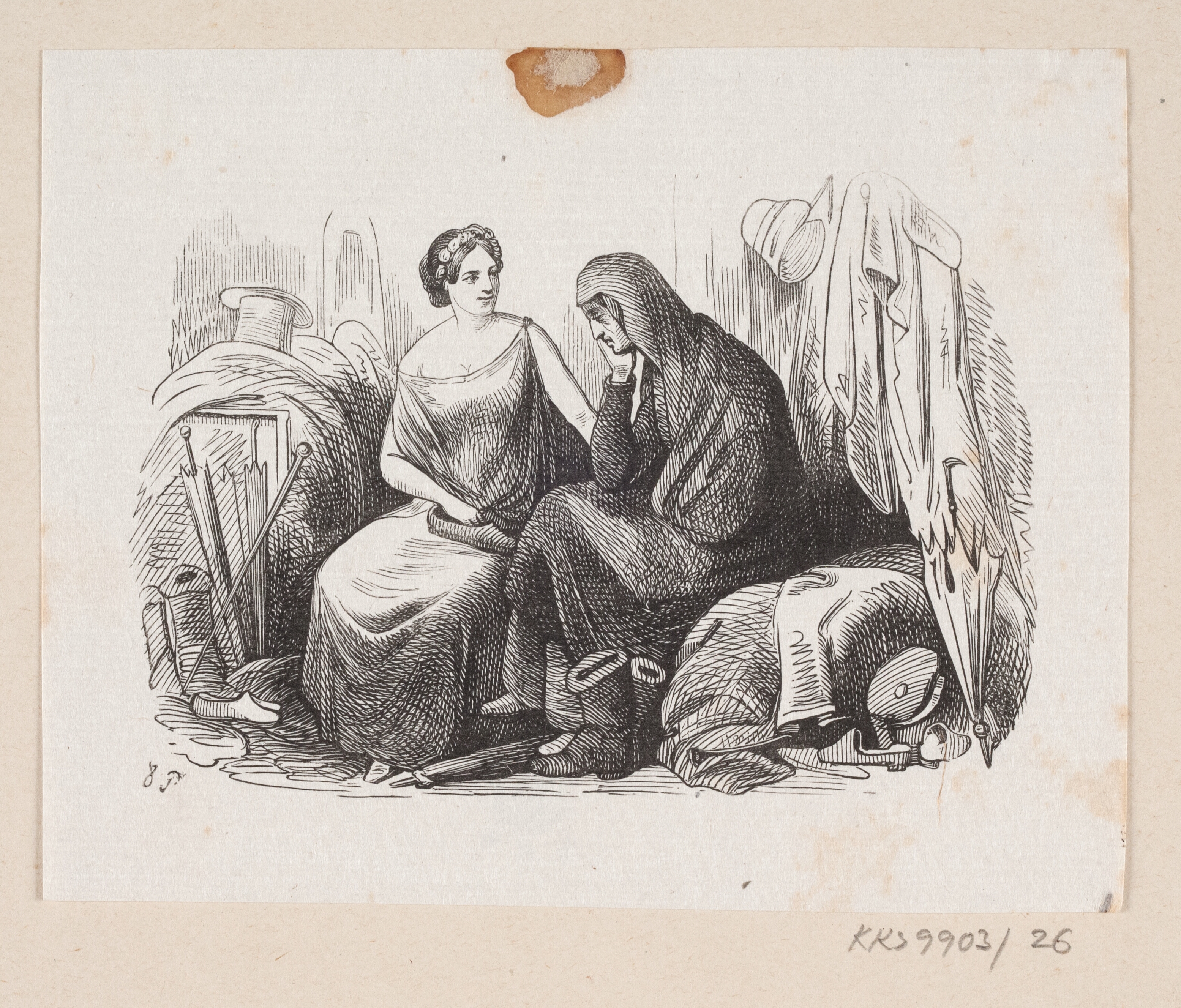 Illustration til "Lykkens Kalosker" i H.C. Andersen, "Eventyr og Historier", Bind 1