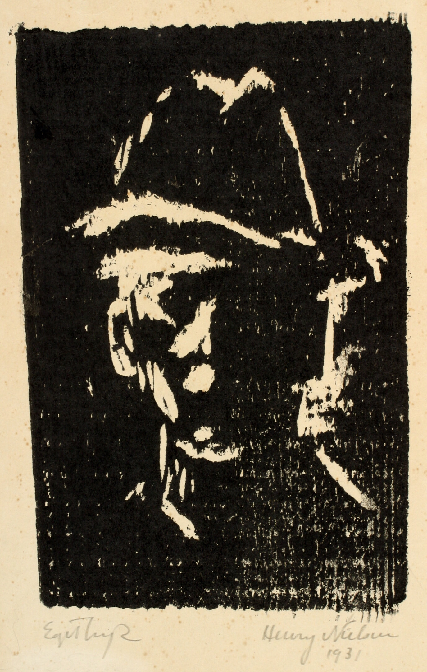 Mandsportræt med hat