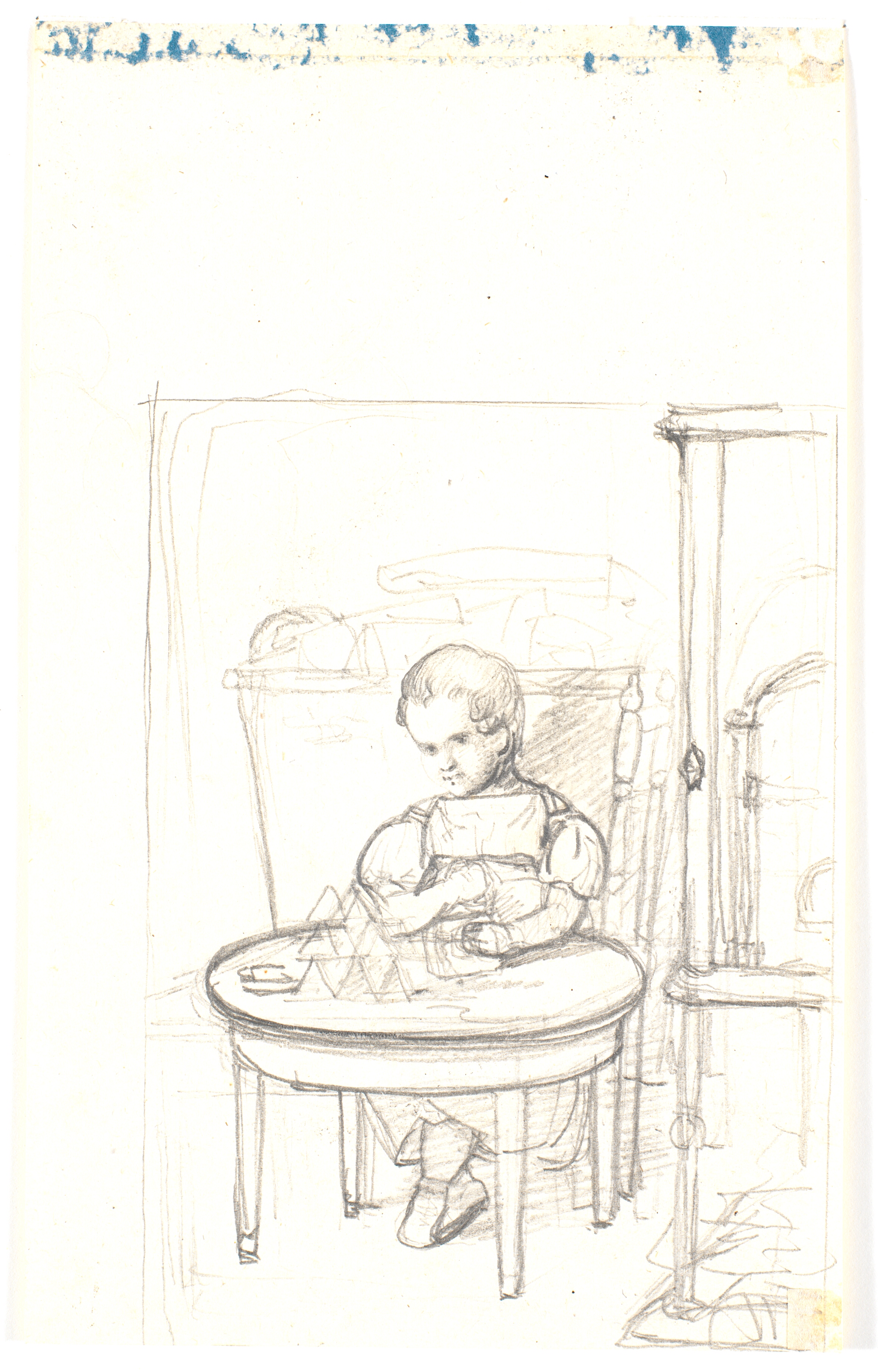 Et barn der bygger korthuse