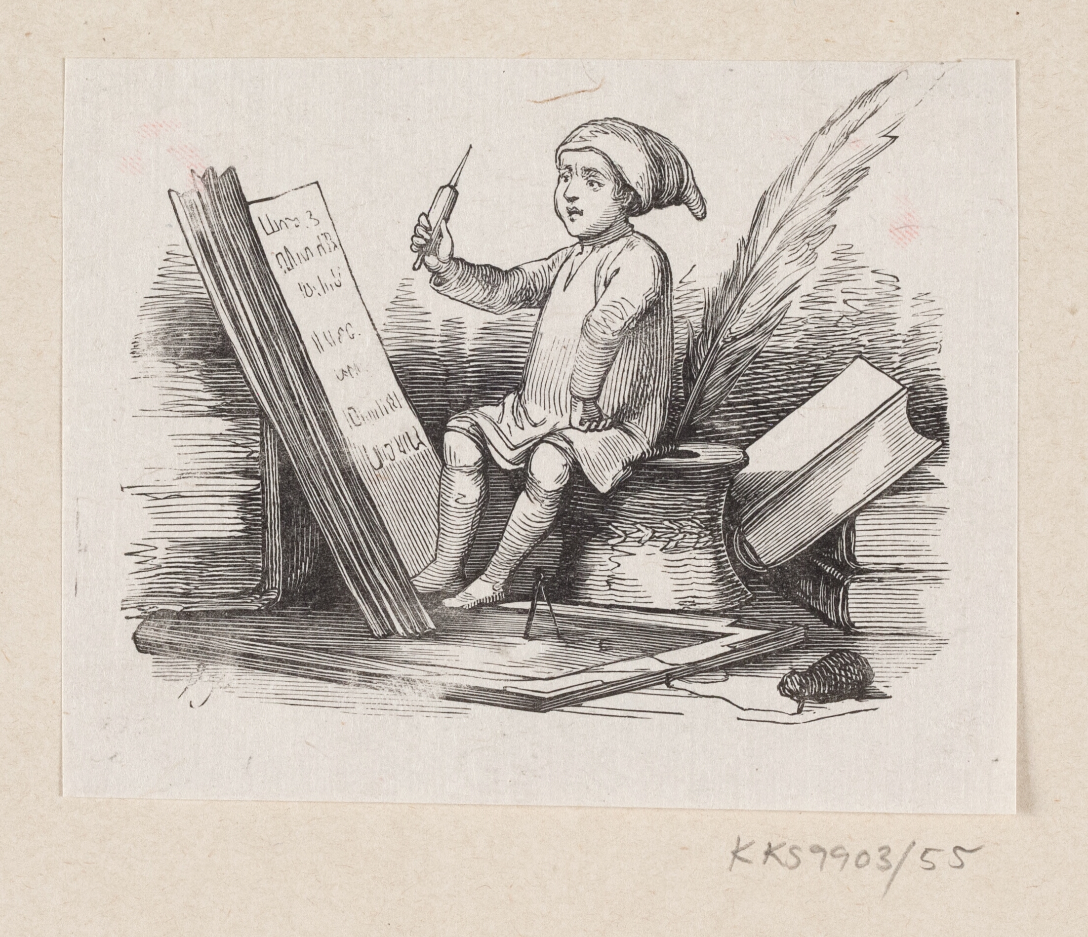 Illustration til "Ole Lukøie" i H.C. Andersen, "Eventyr og Historier", Bind 1