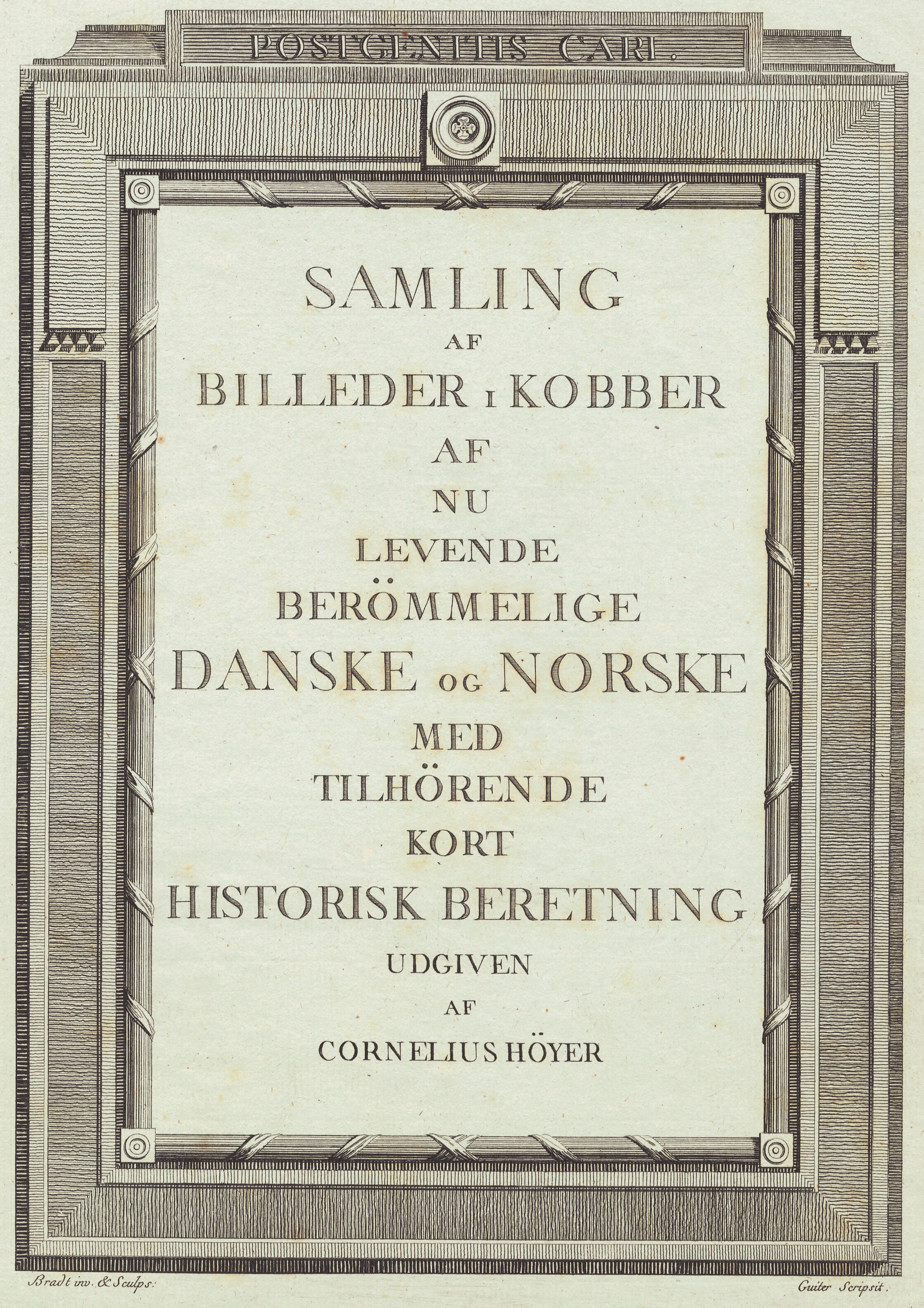 Titelblad til Cornelius Höyers, Samling af billeder...