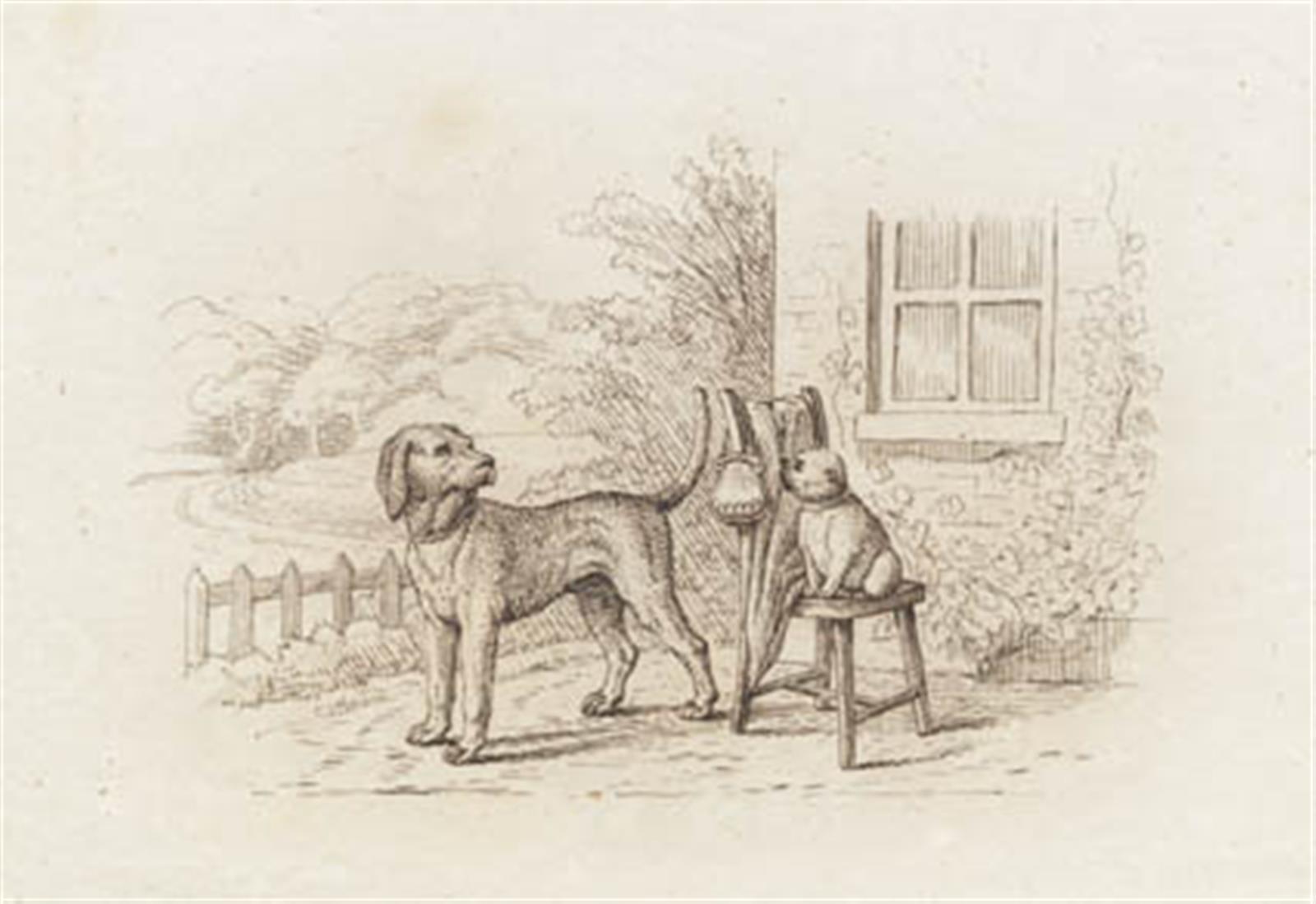 Illustration til "Halvhundrede Fabler for Børn" af Hey