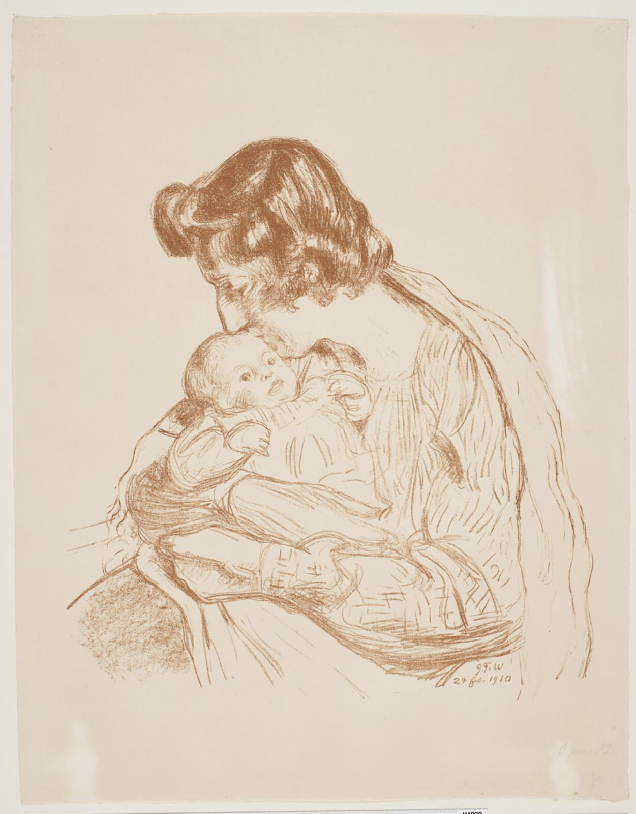 En moder kysser sit lille barn, J.F. Willumsen, 1910