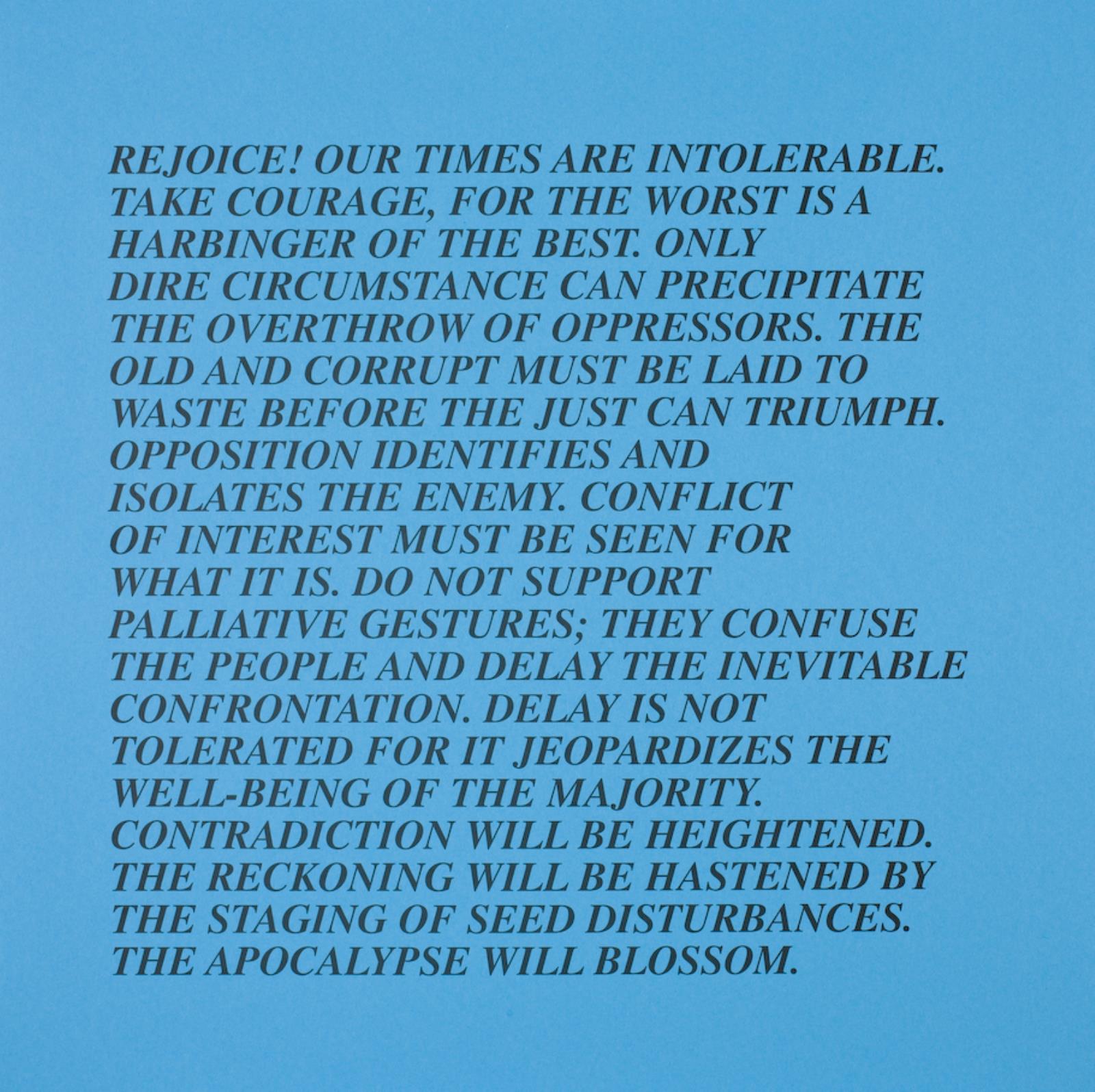 Inflammatory Essay, Jenny Holzer, 1979