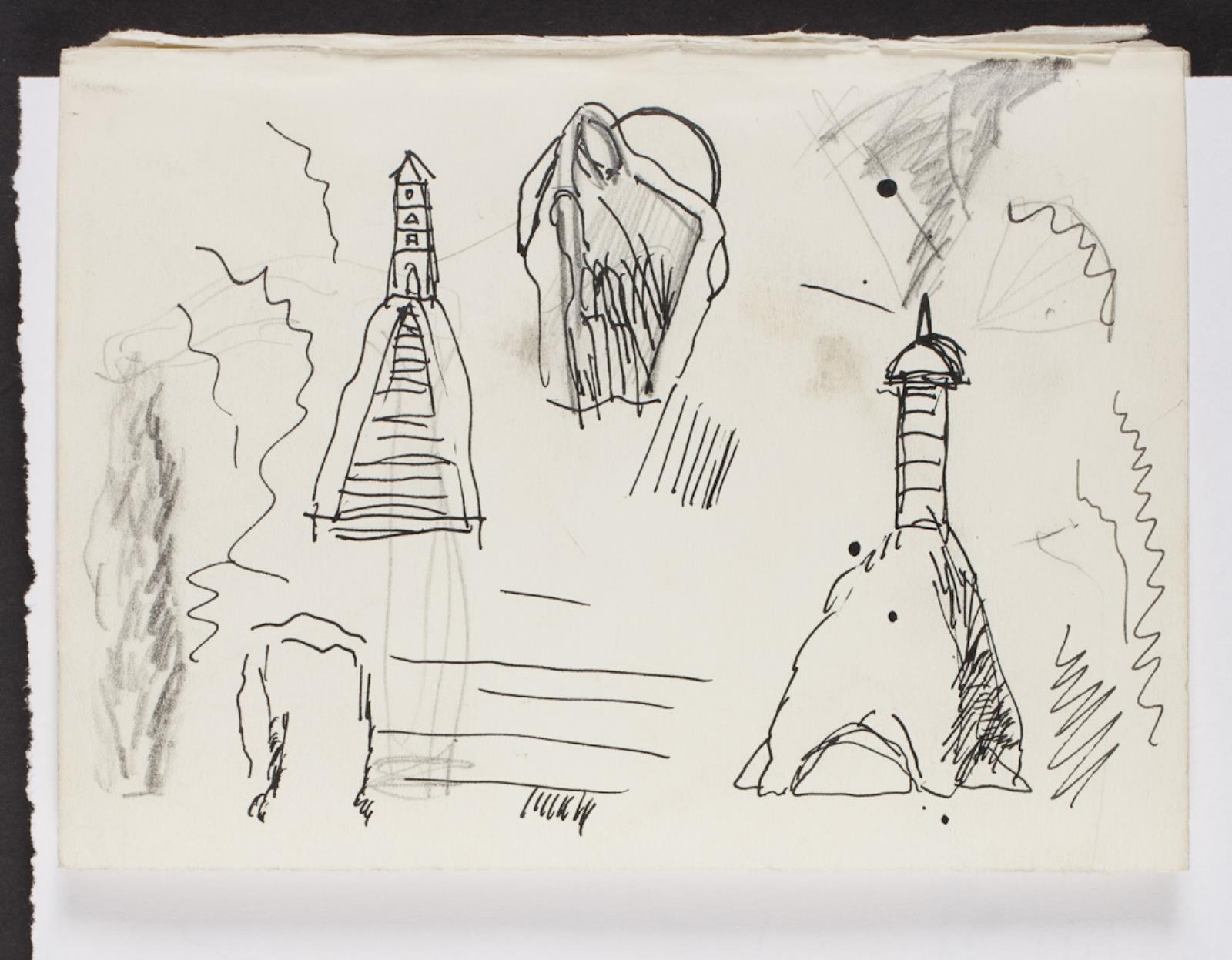 Forskellige monumentudkast, Bjørn Nørgaard, 1978