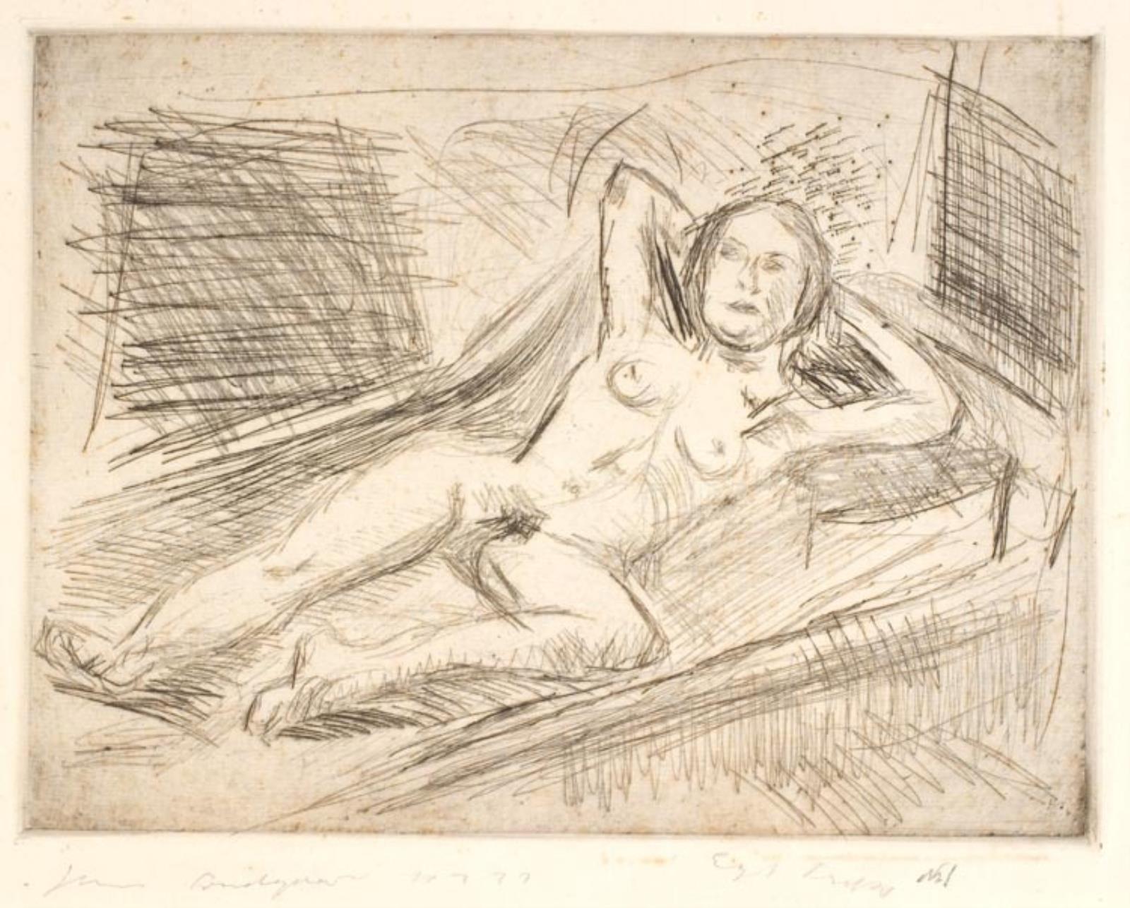 Liggende model, Jens Søndergaard, 1937
