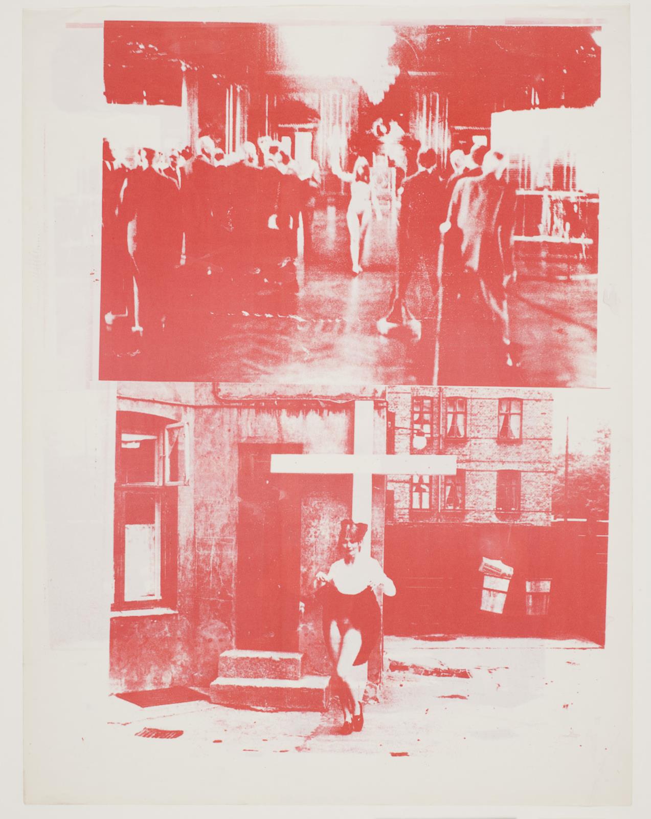 Dobbeltbillede fra serien "Den kvindelige Kristus"., Lene Adler Petersen, 1969