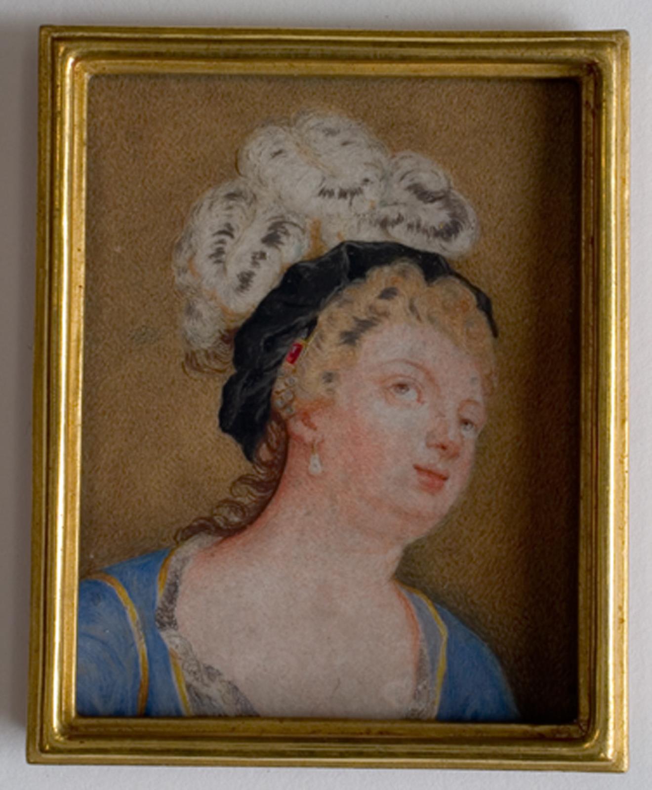 Dameportræt med fjerhat